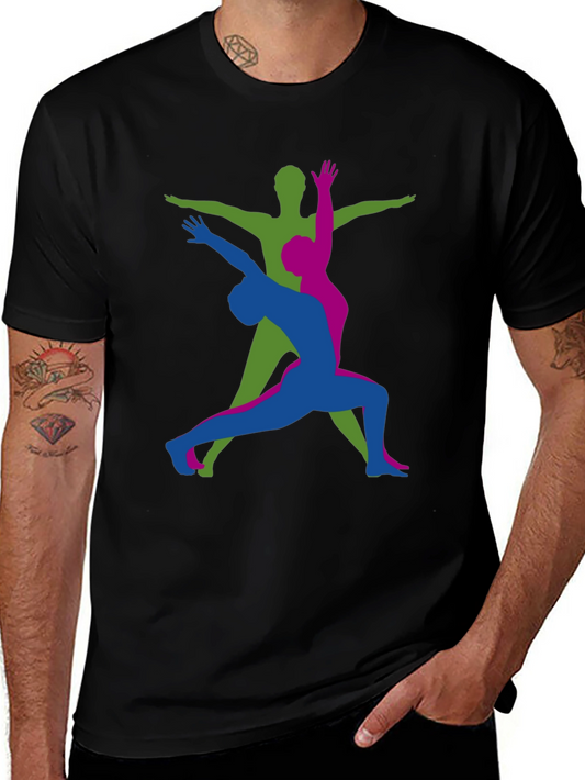 Yoga Pose Graphic Tee - Trendy Design