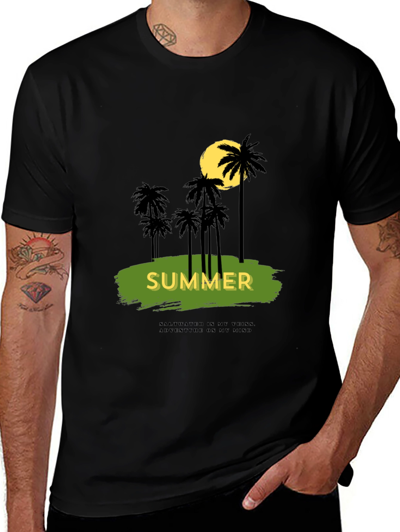 Summer Vibes T-Shirt - Tropical Palm Tree Graphic