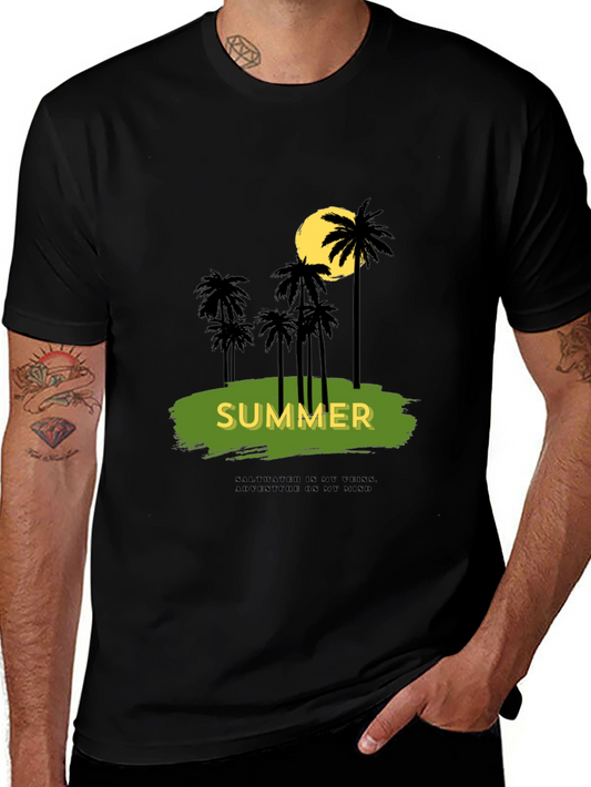 Summer Vibes T-Shirt - Tropical Palm Tree Graphic