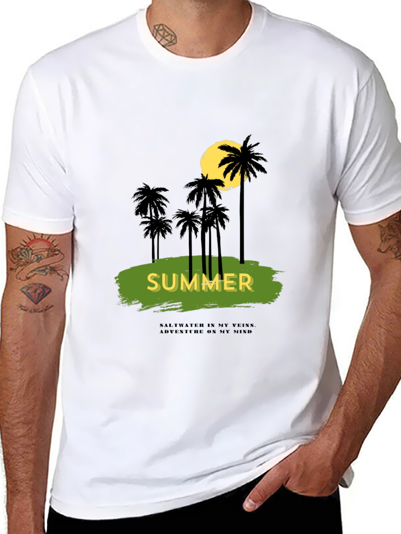 Summer Vibes T-Shirt - Tropical Palm Tree Graphic