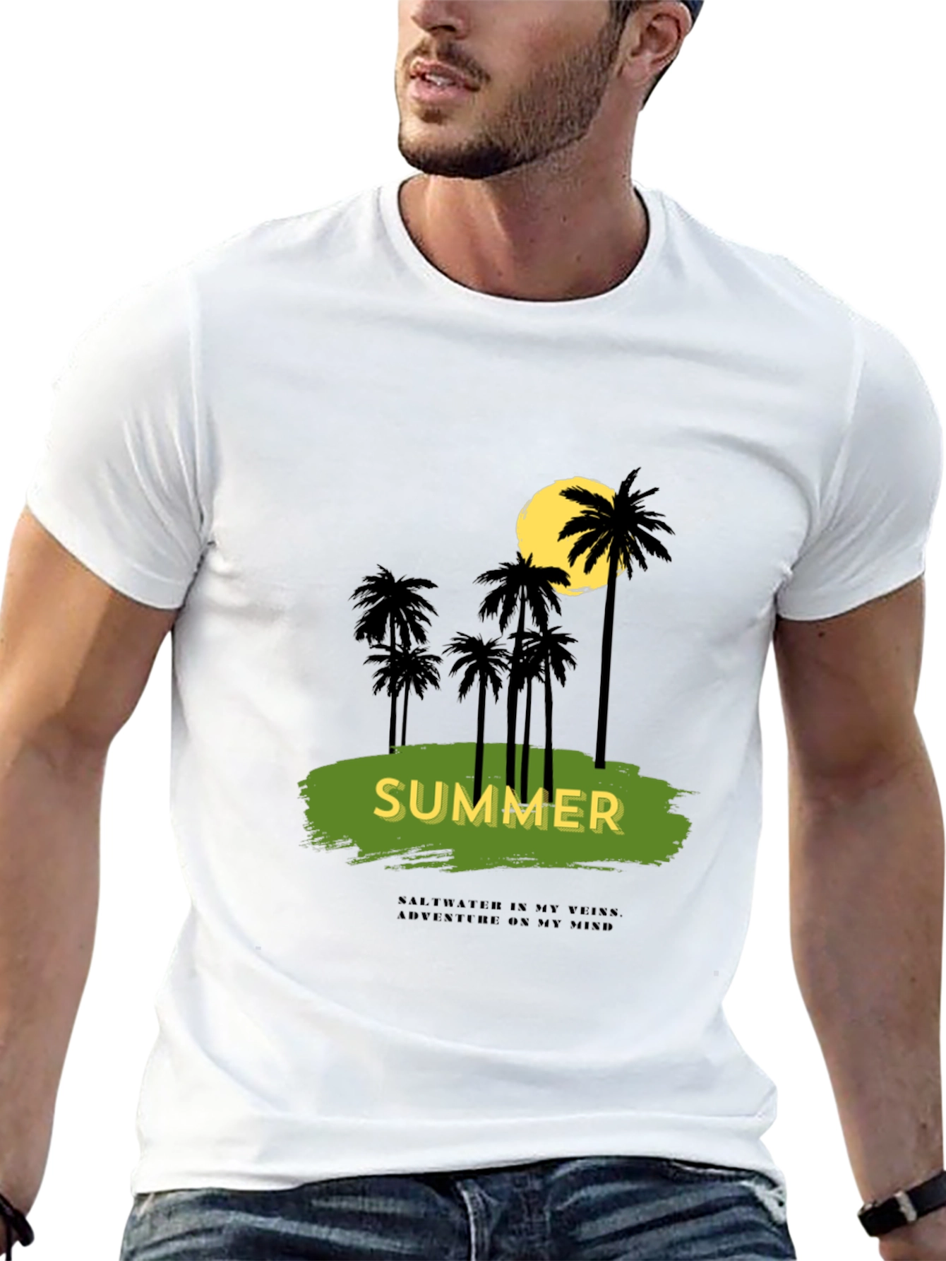Summer Vibes T-Shirt - Tropical Palm Tree Graphic