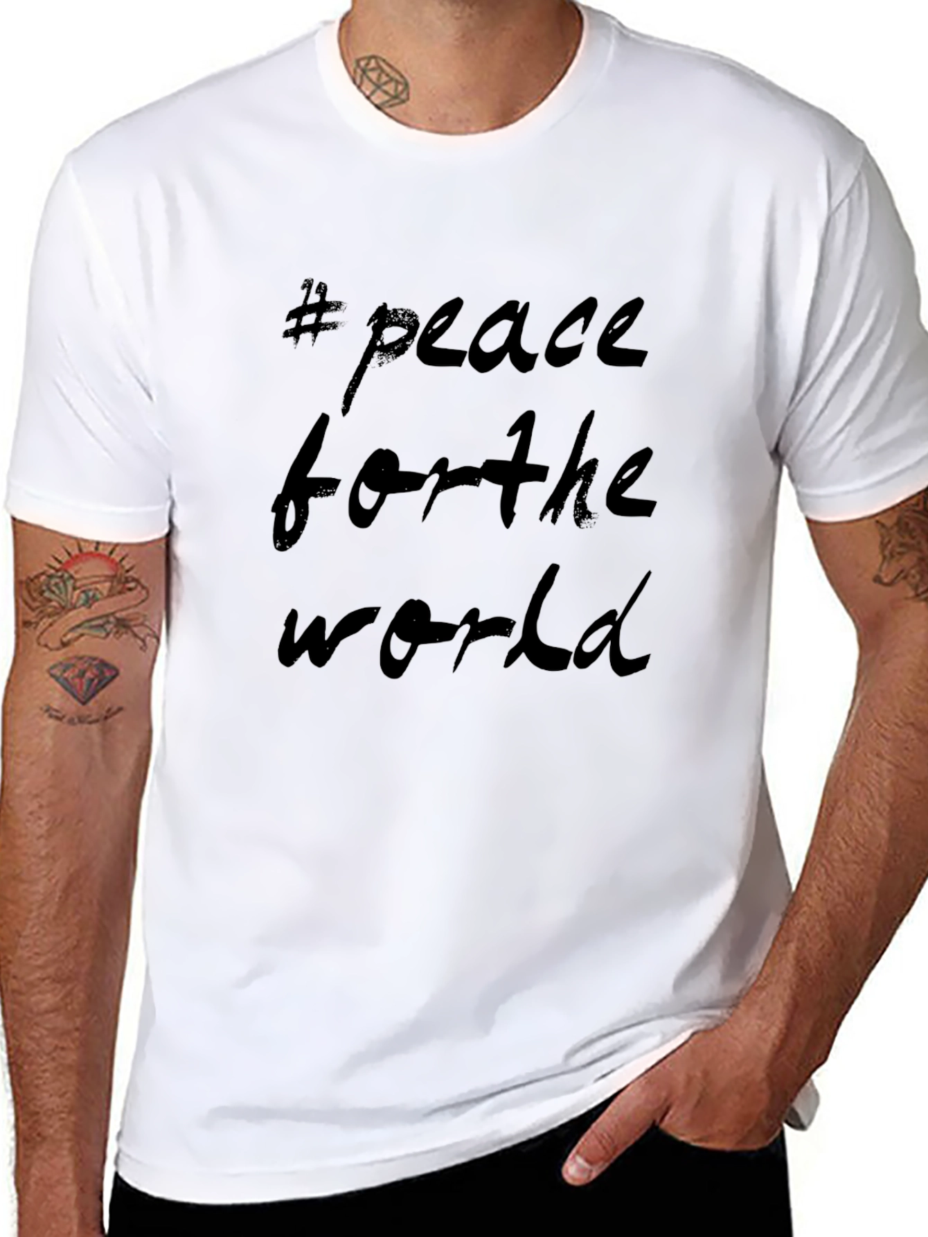 Peace for the World Black T-Shirt