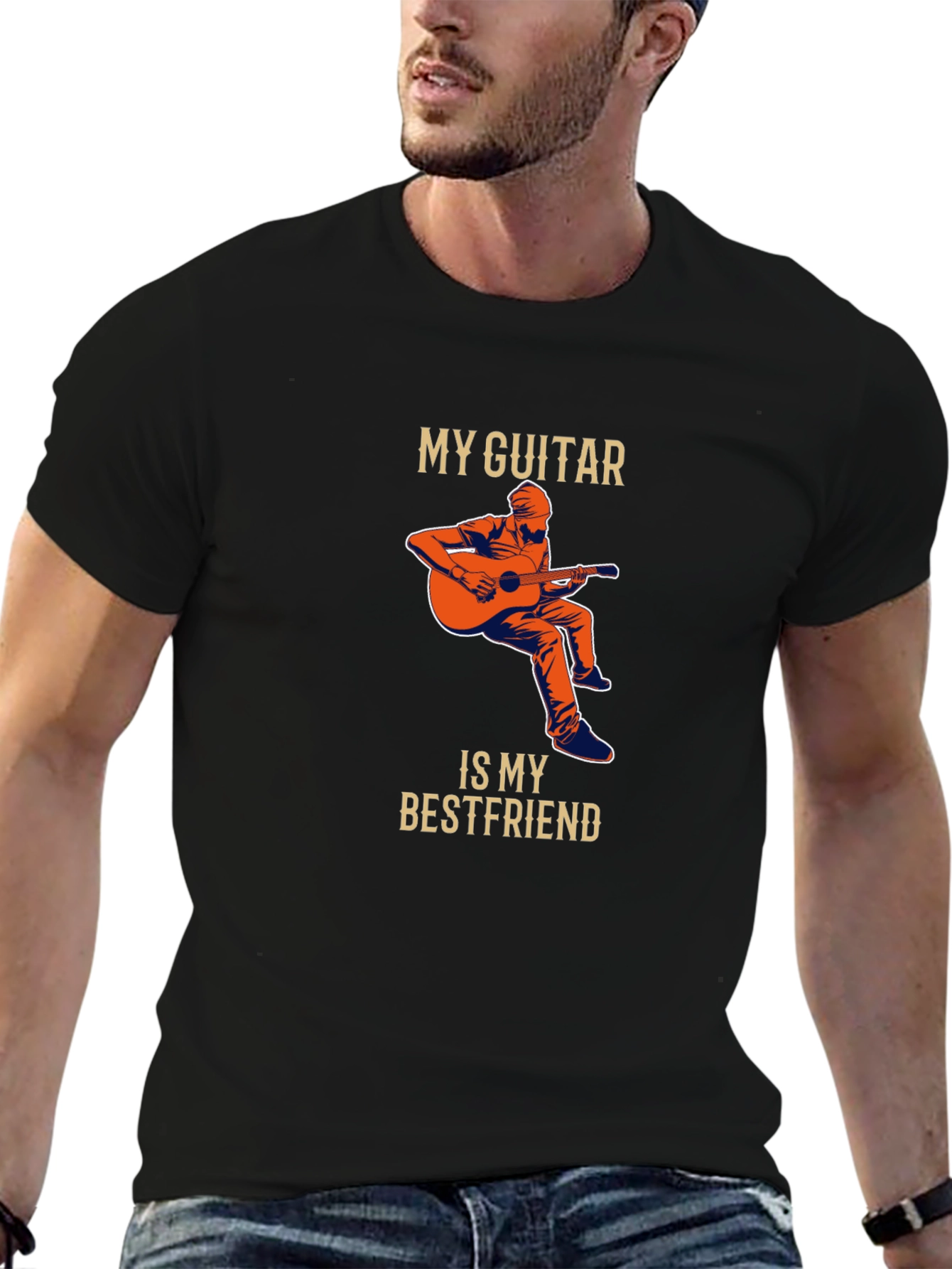 Guitar Bestfriend Graphic Tee - Musician T-Shirt