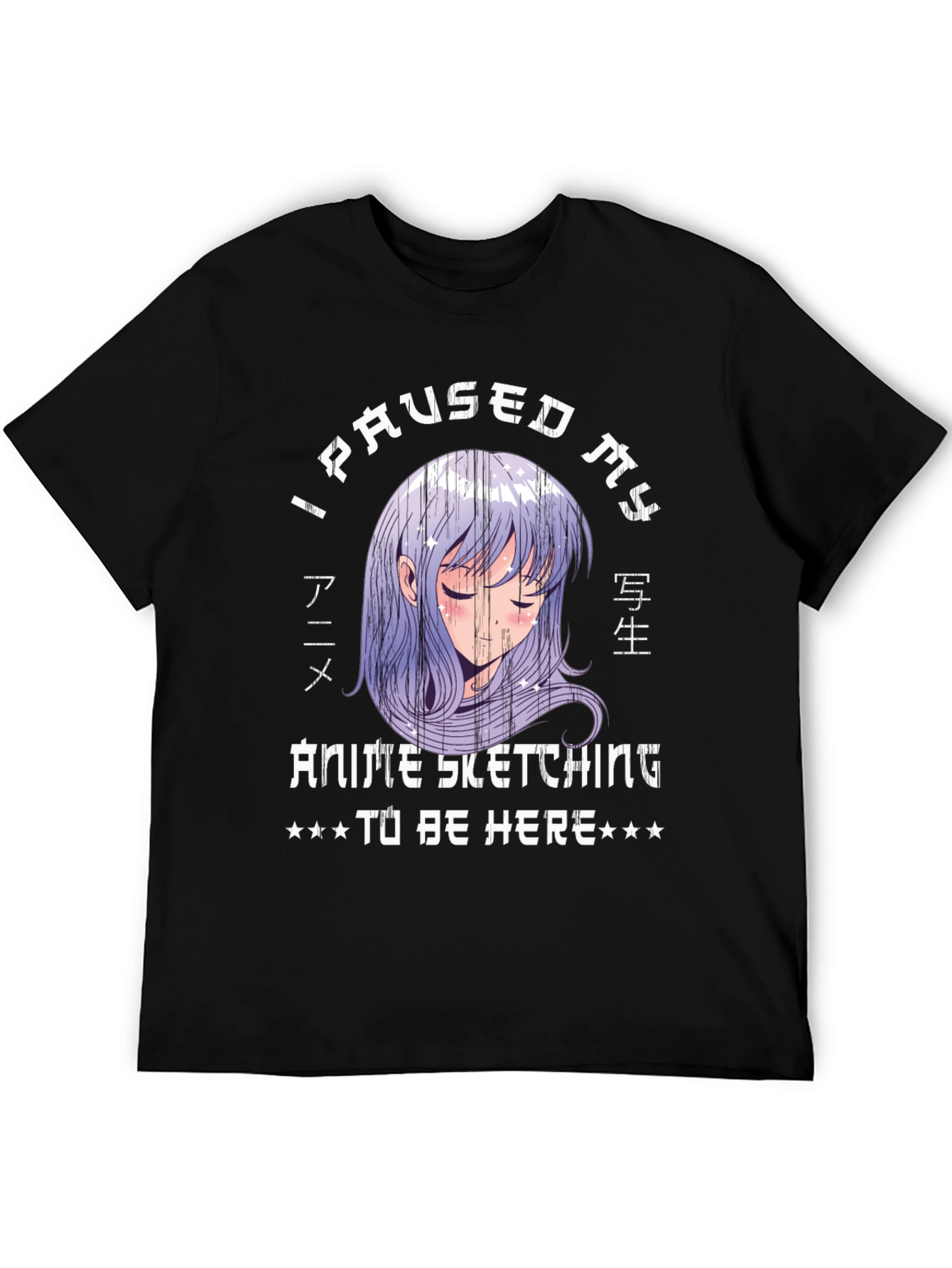 Anime Sketching Graphic Tee - Pause for Style