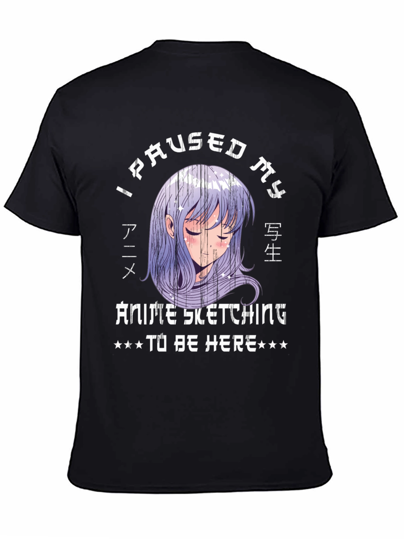 Anime Sketching Graphic Tee - Pause for Style
