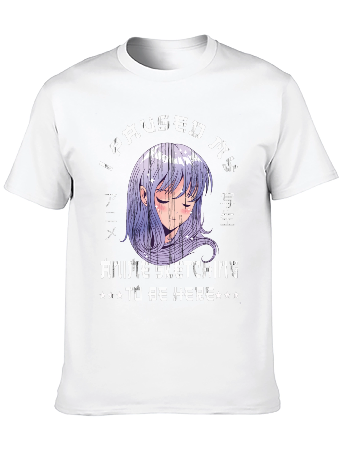 Anime Sketching Graphic Tee - Pause for Style