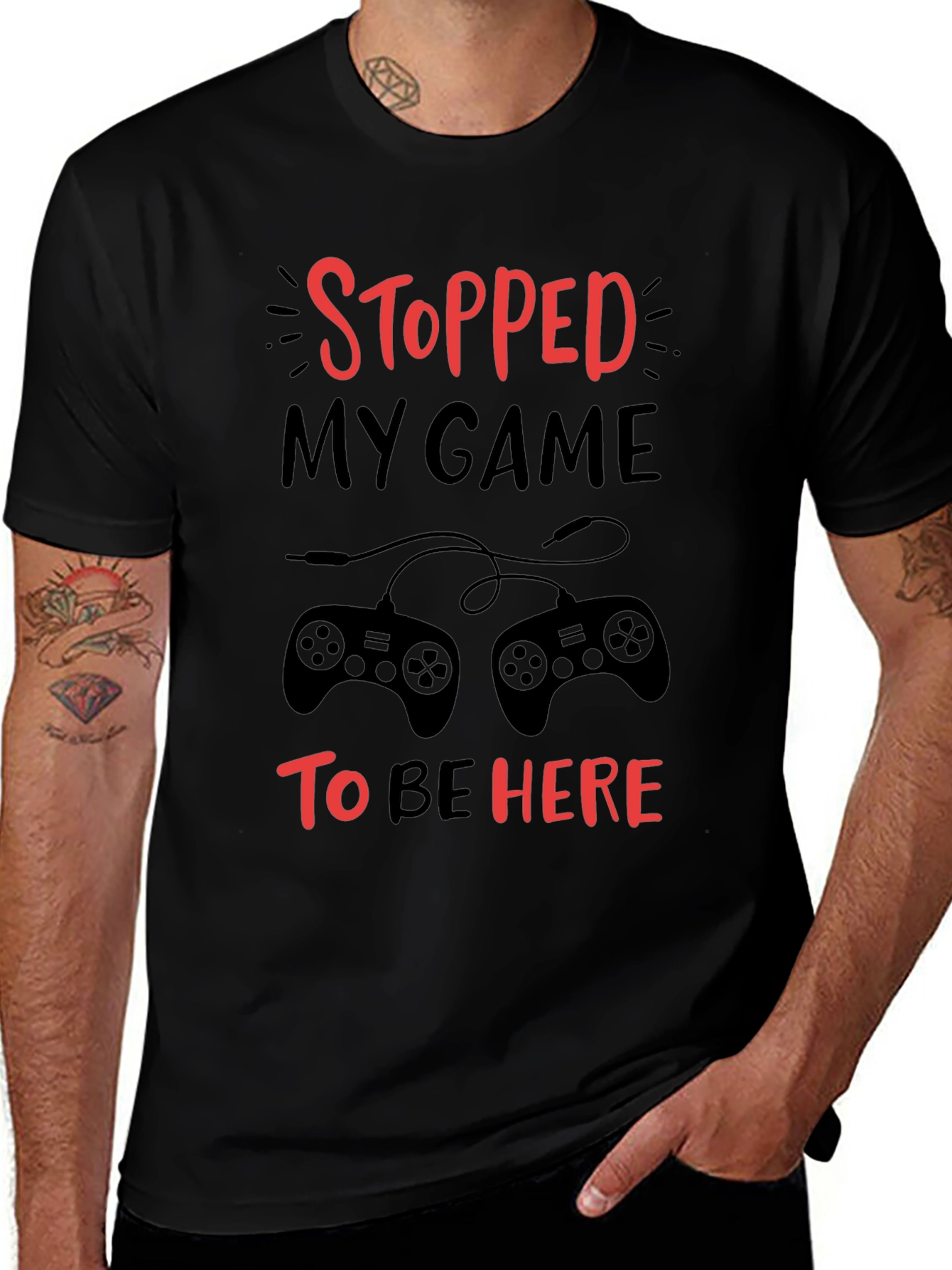 Stopped My Game To Be Here Graphic Tee
