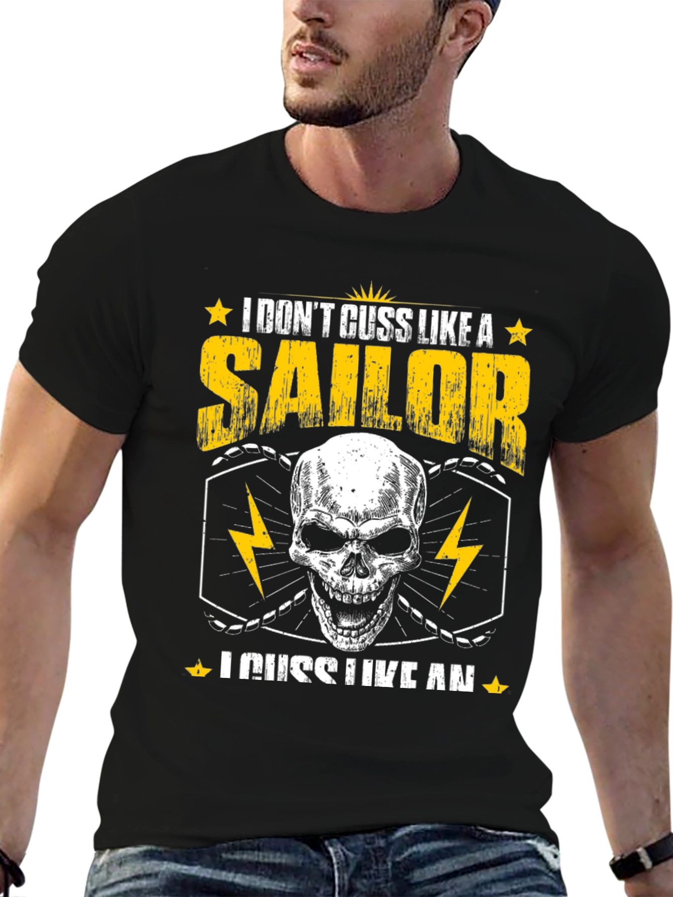 I Dont Cuss Like A Sailor Skull T-Shirt