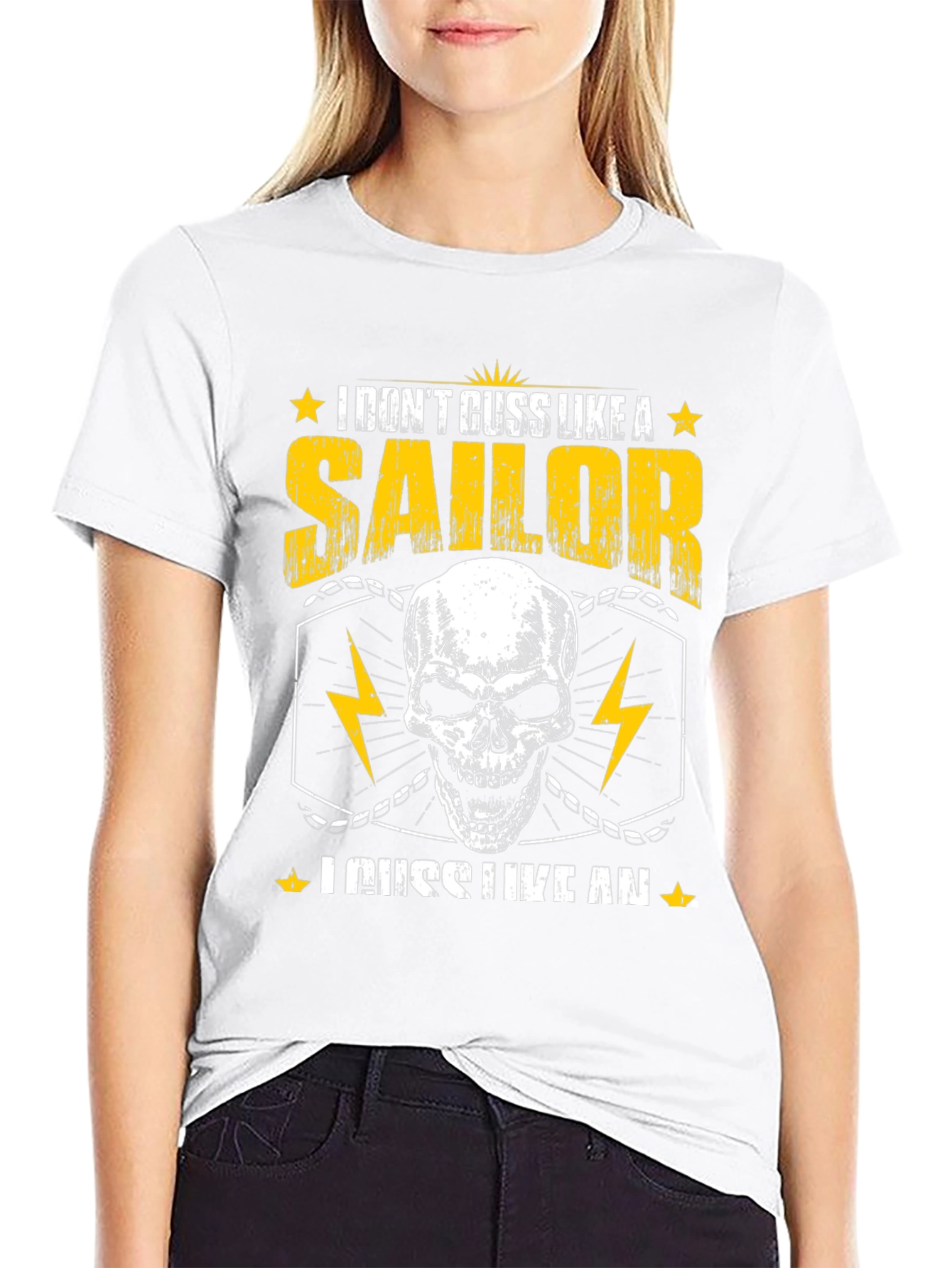 I Dont Cuss Like A Sailor Skull T-Shirt
