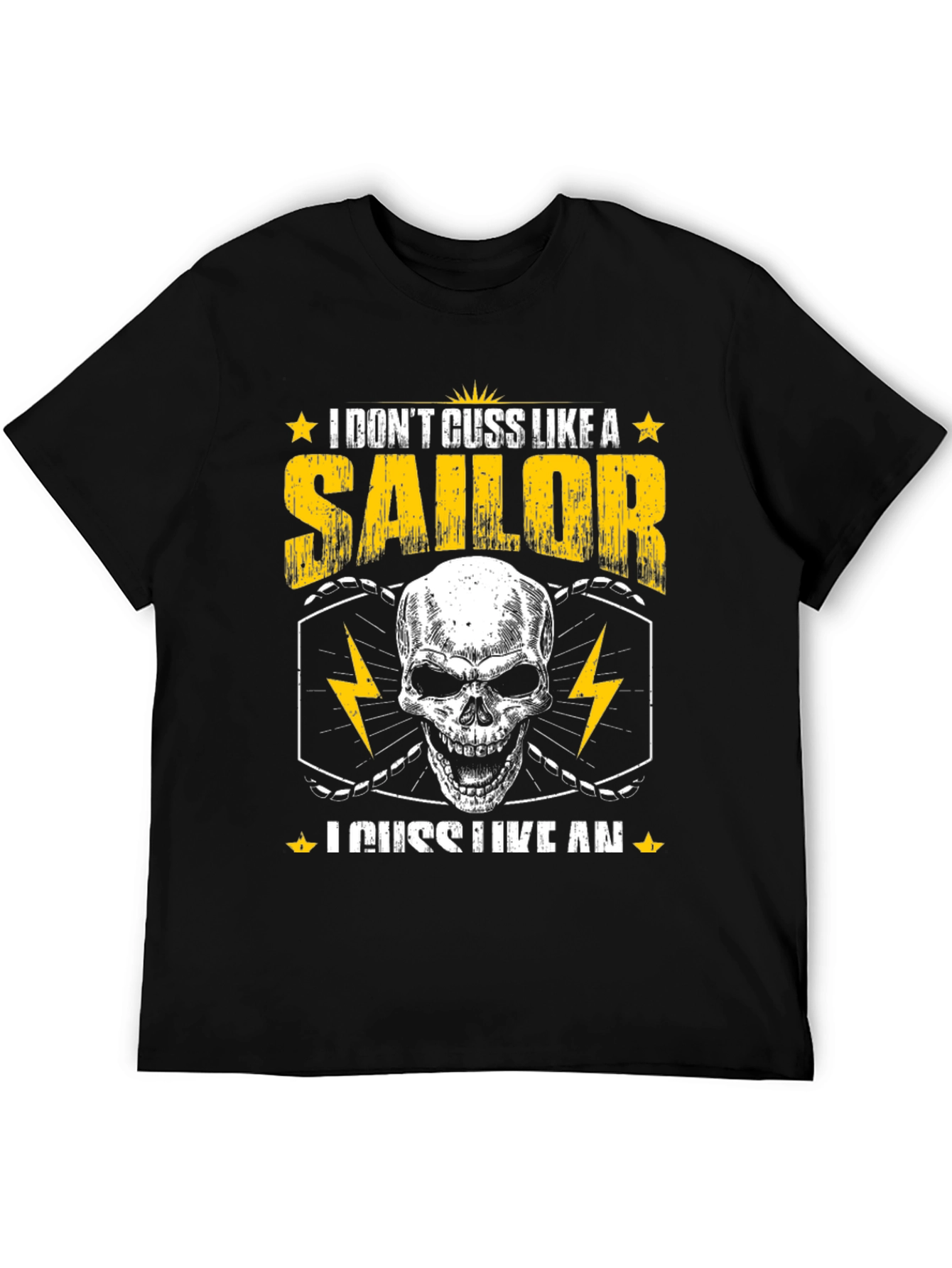 I Dont Cuss Like A Sailor Skull T-Shirt
