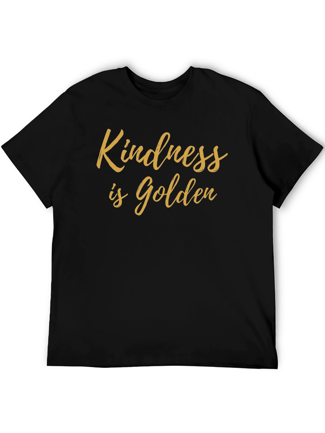 Kindness is Golden Black Graphic T-Shirt