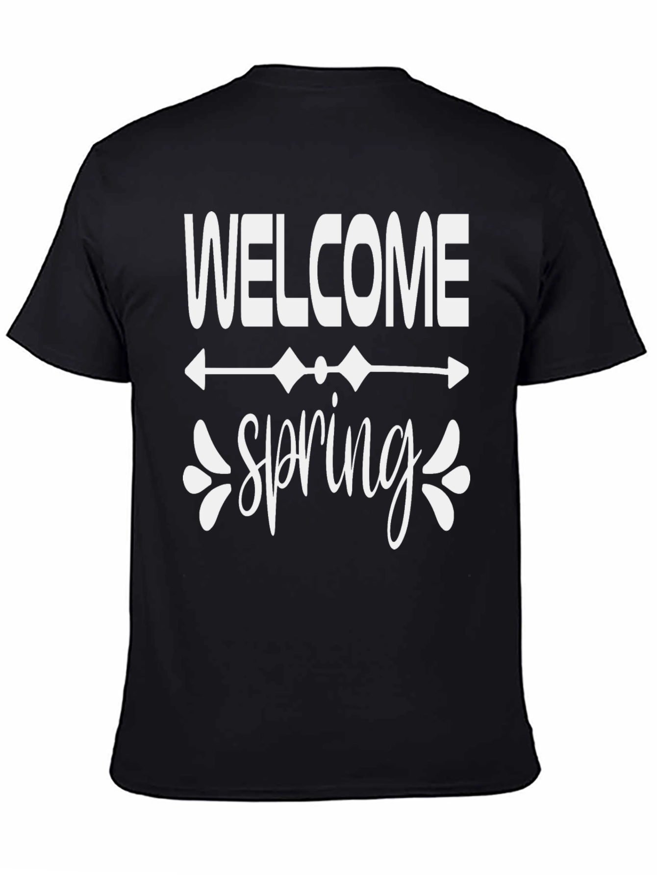 Welcome Spring Graphic Tee - Black