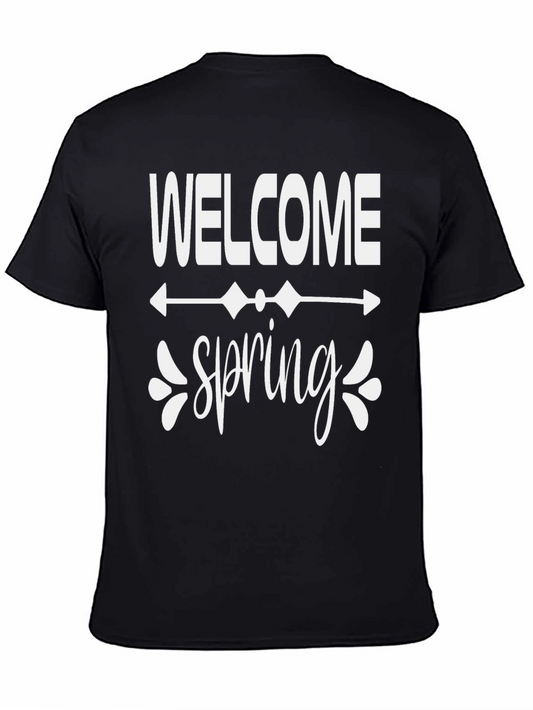 Welcome Spring Graphic Tee - Black