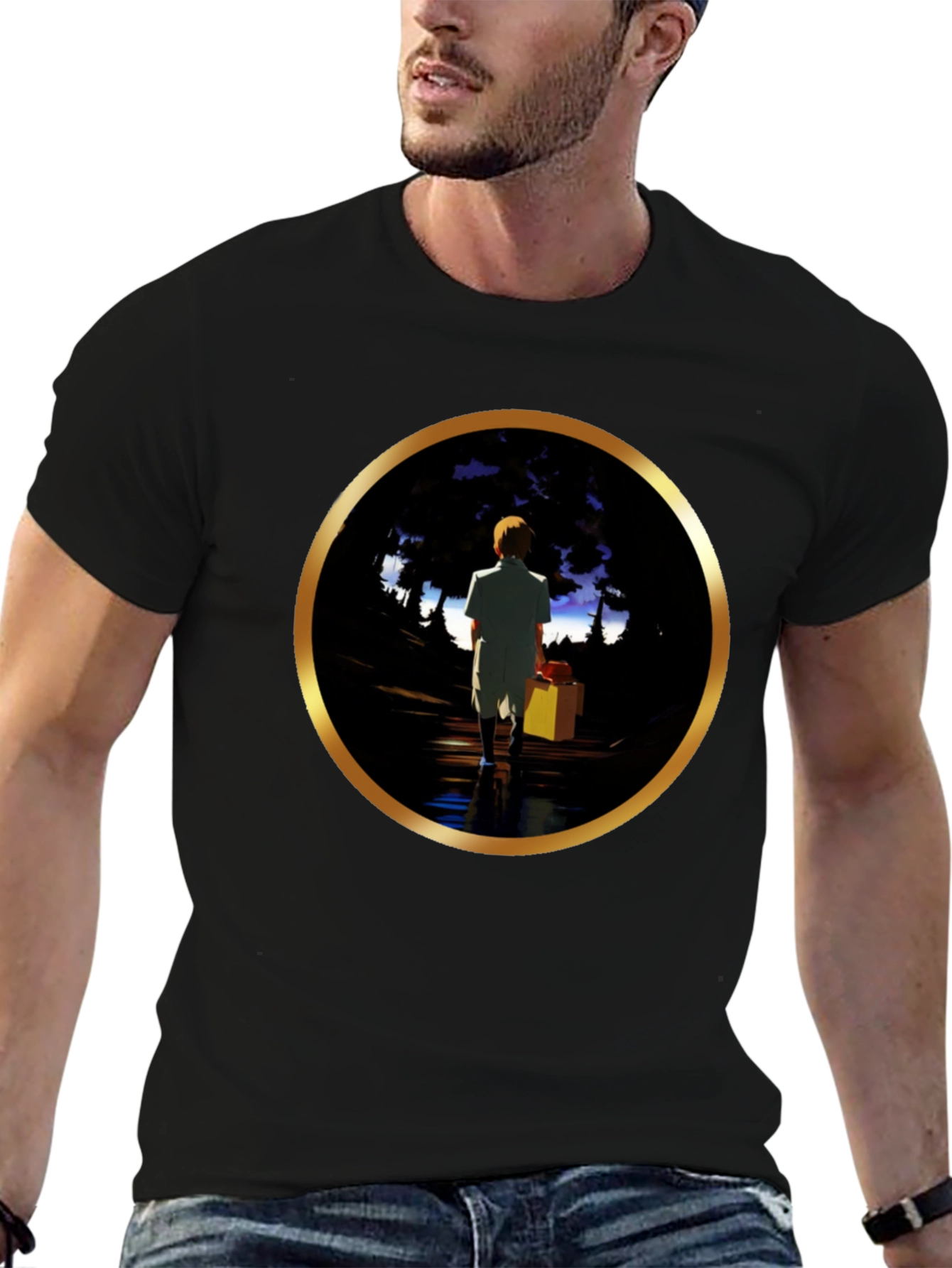 Animated Sunset Journey Graphic Tee