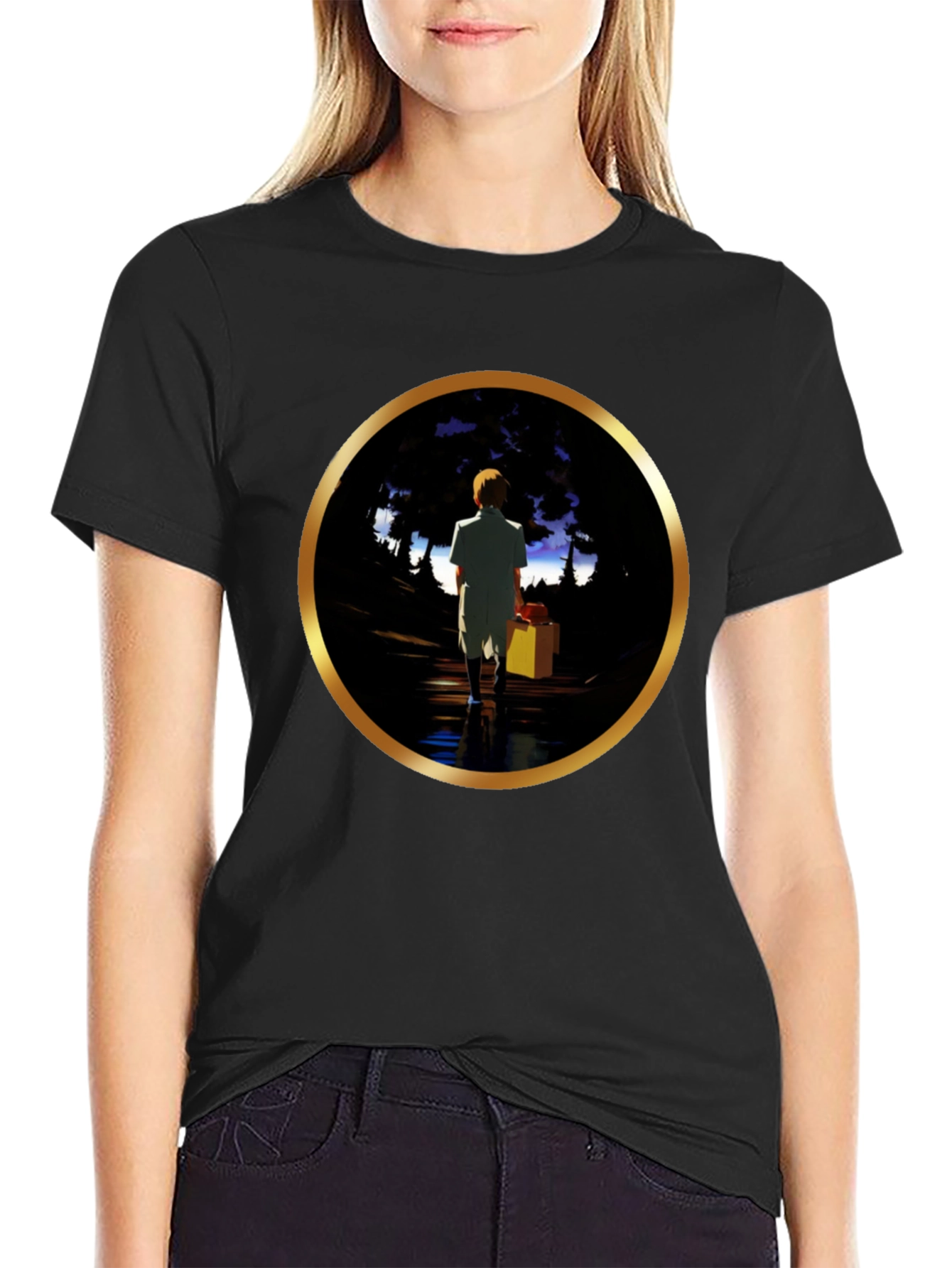 Animated Sunset Journey Graphic Tee