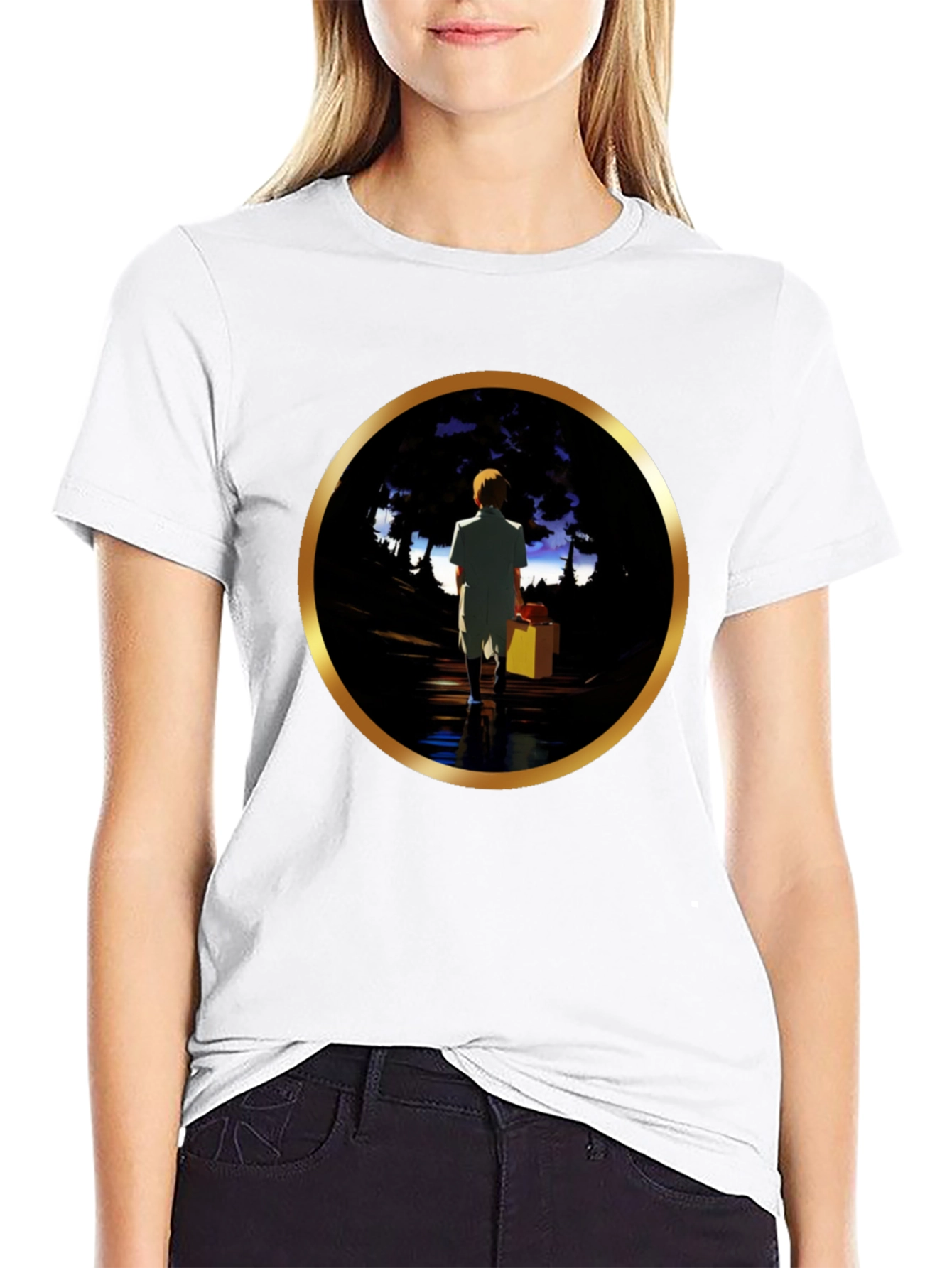 Animated Sunset Journey Graphic Tee