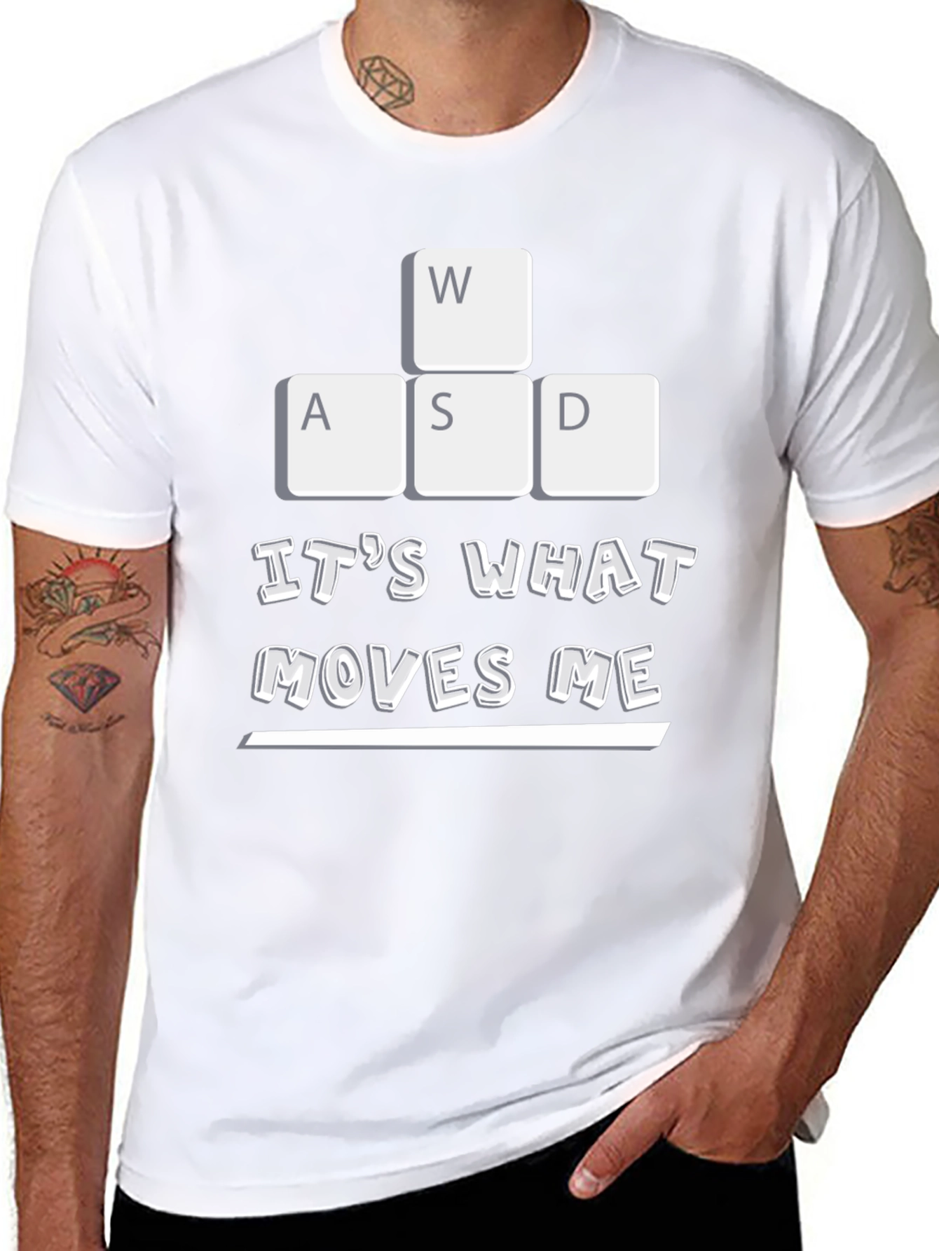 Gaming T-Shirt: WASD Moves Me Gamer Tee