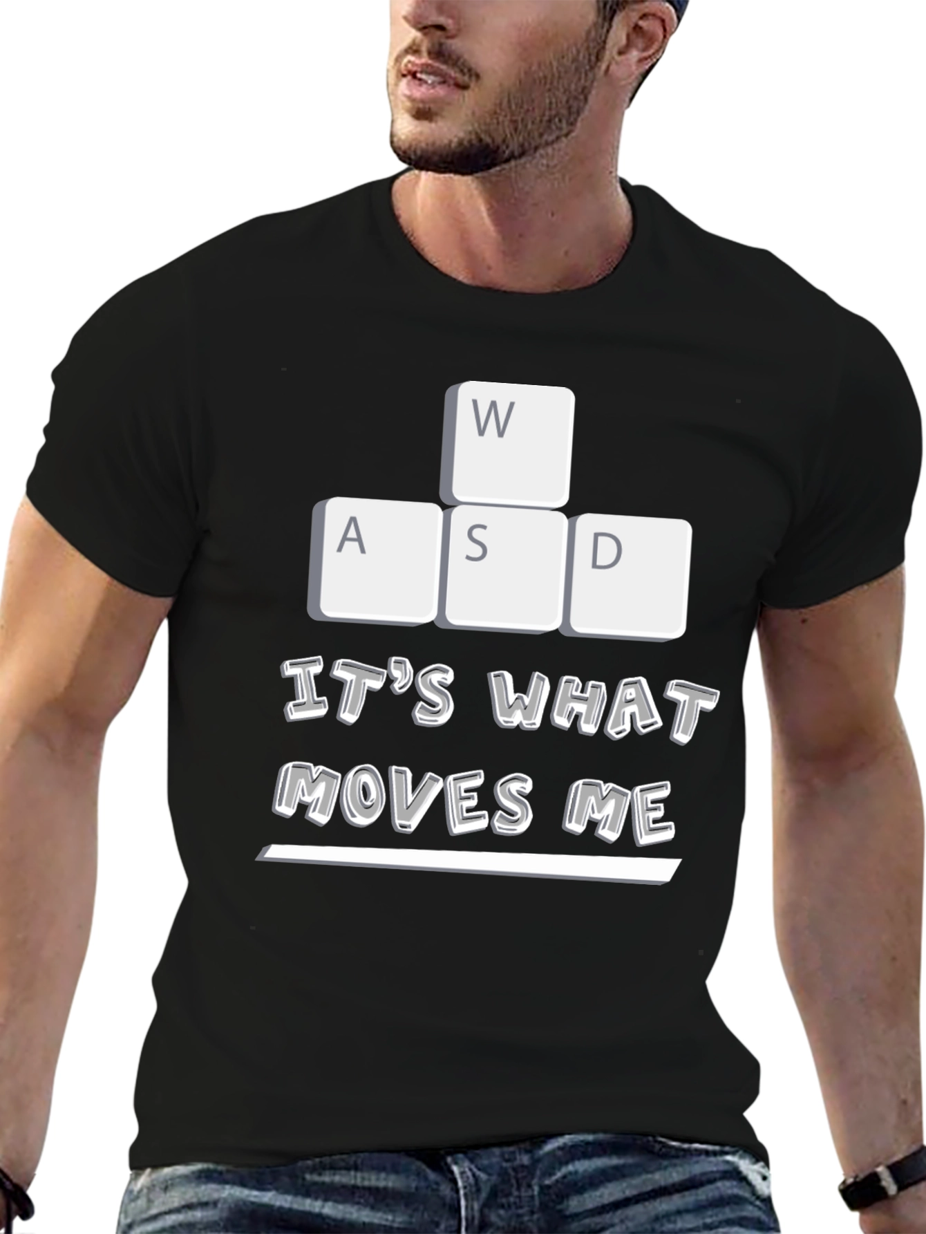 Gaming T-Shirt: WASD Moves Me Gamer Tee