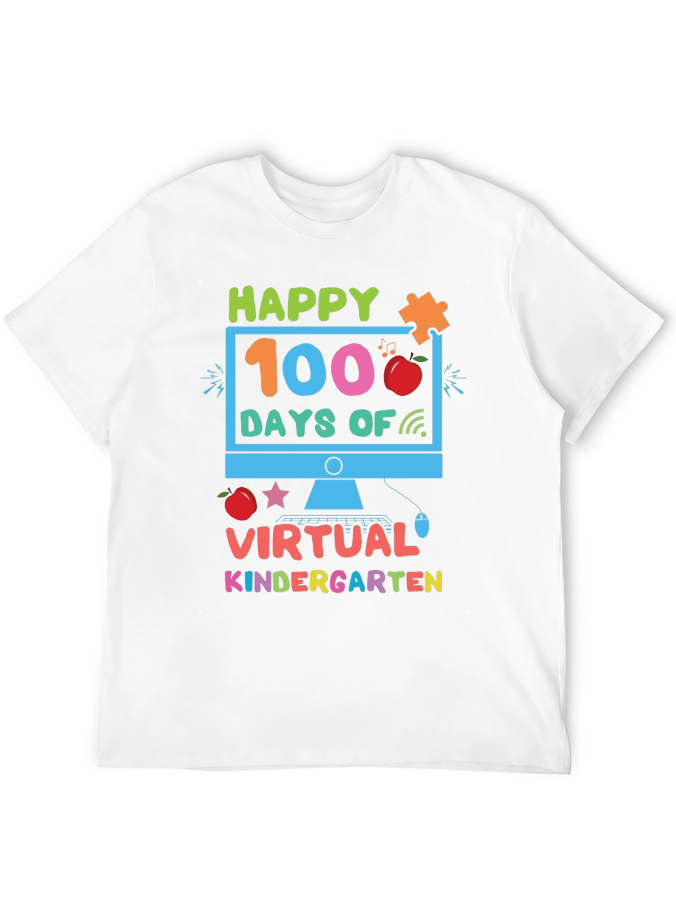 Happy 100 Days of Virtual Kindergarten T-Shirt