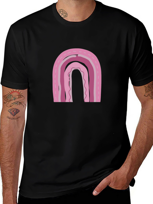 Pink Rainbow Graphic Tee - Casual Comfort