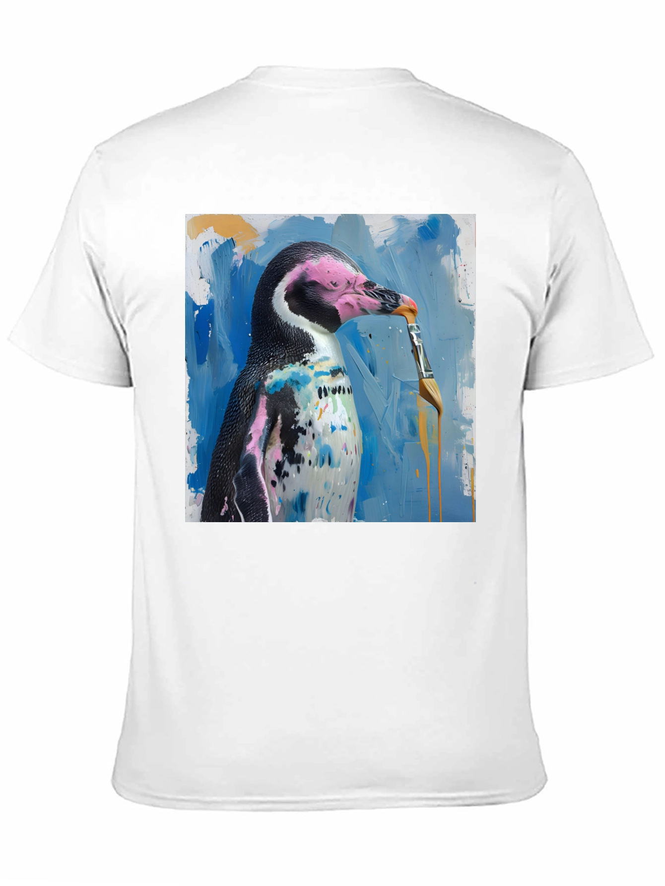 Penguin Painter Graphic Tee - Artsy Humor
