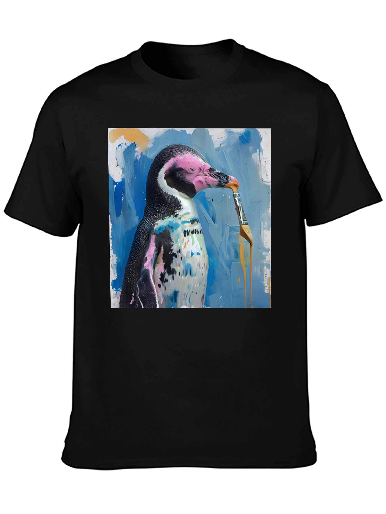 Penguin Painter Graphic Tee - Artsy Humor