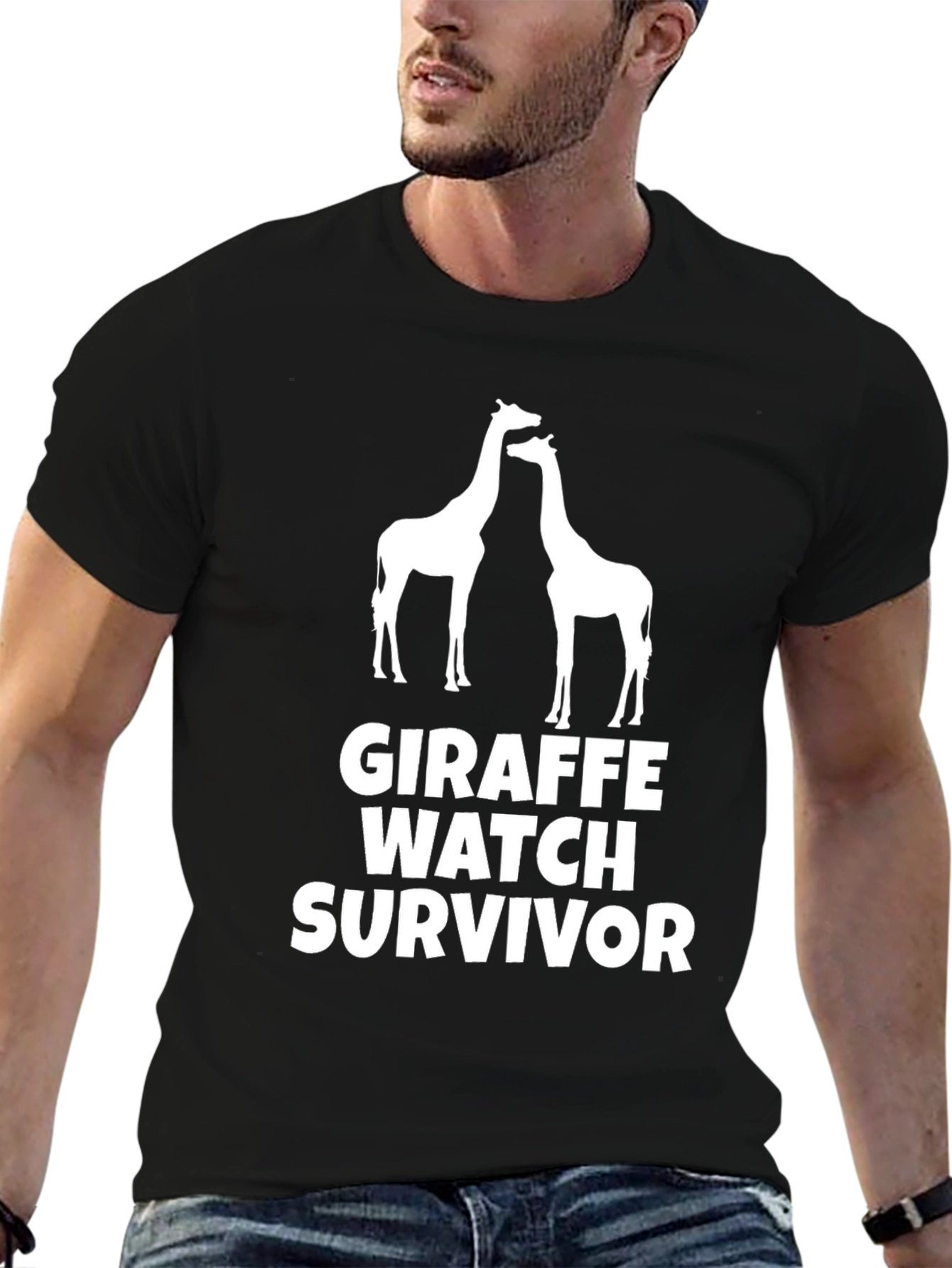 Giraffe Watch Survivor Graphic T-Shirt