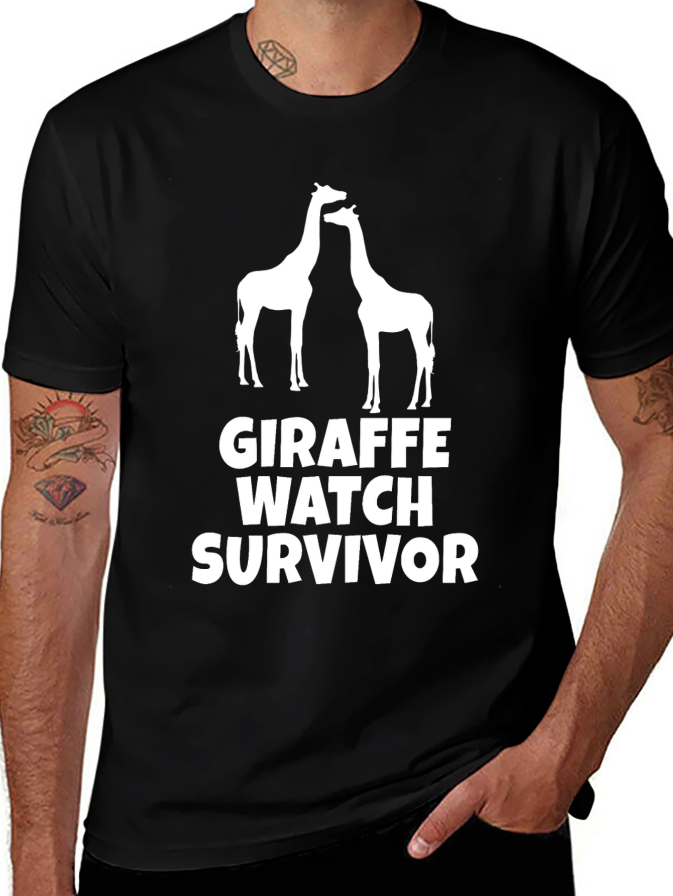Giraffe Watch Survivor Graphic T-Shirt
