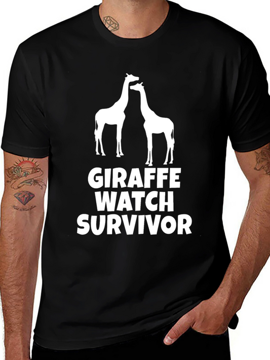 Giraffe Watch Survivor Graphic T-Shirt