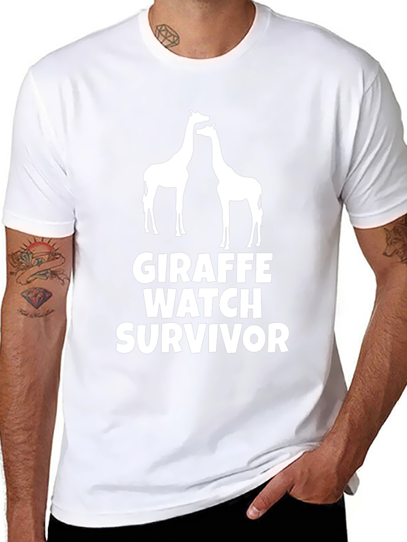 Giraffe Watch Survivor Graphic T-Shirt