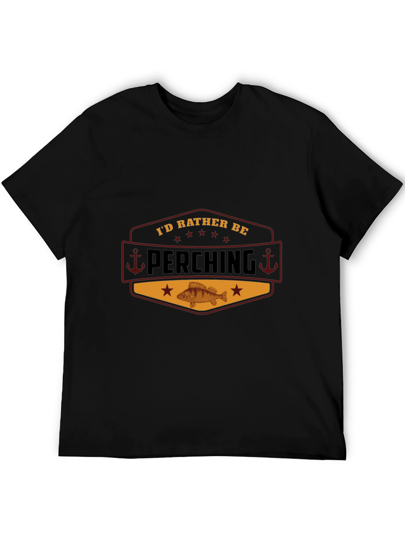 Id Rather Be Perching Black T-Shirt
