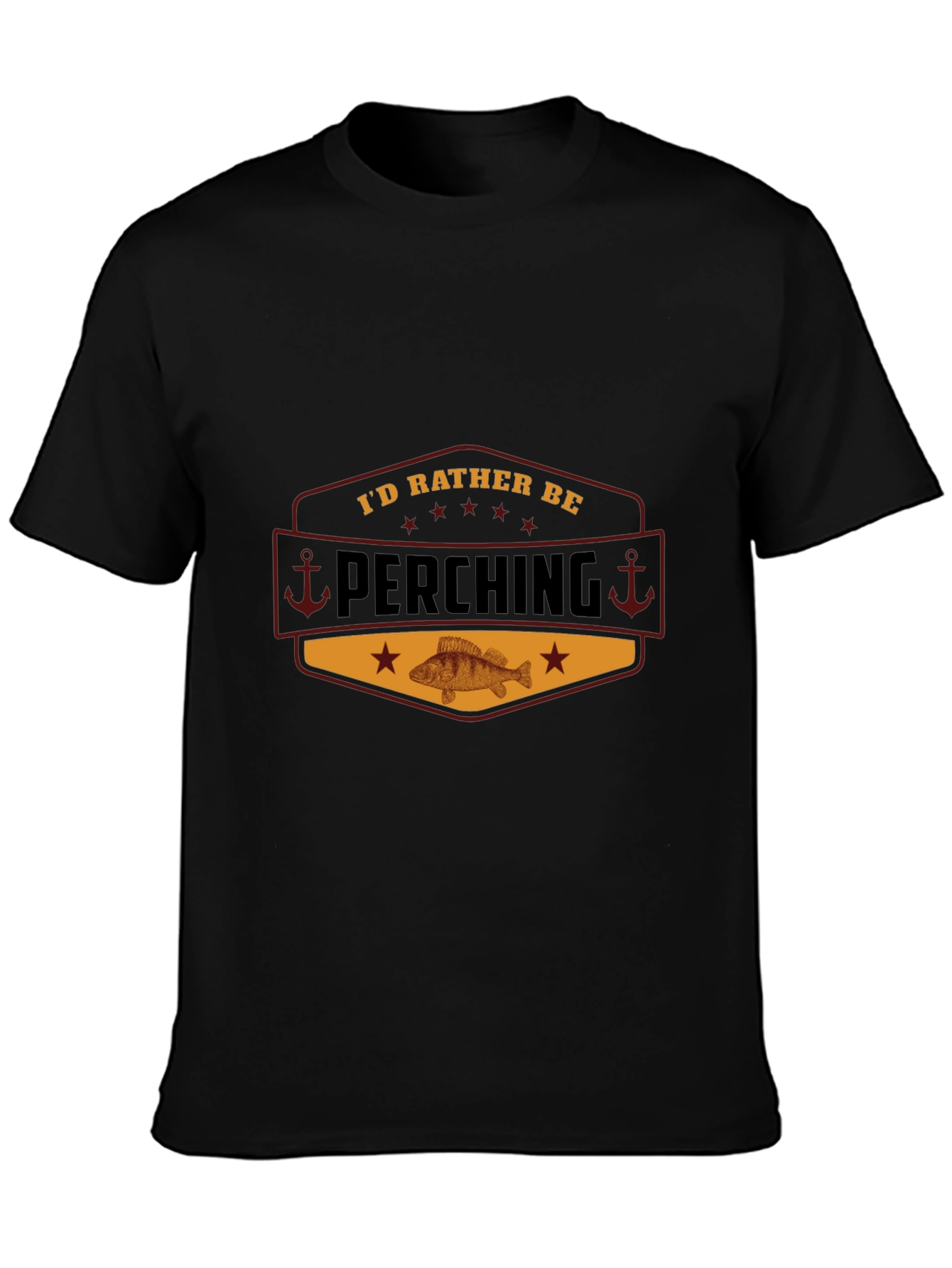 Id Rather Be Perching Black T-Shirt