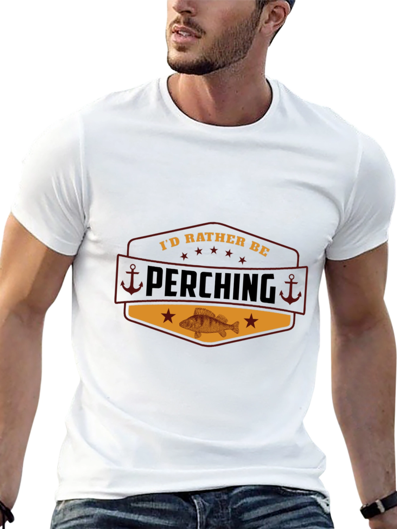 Id Rather Be Perching Black T-Shirt