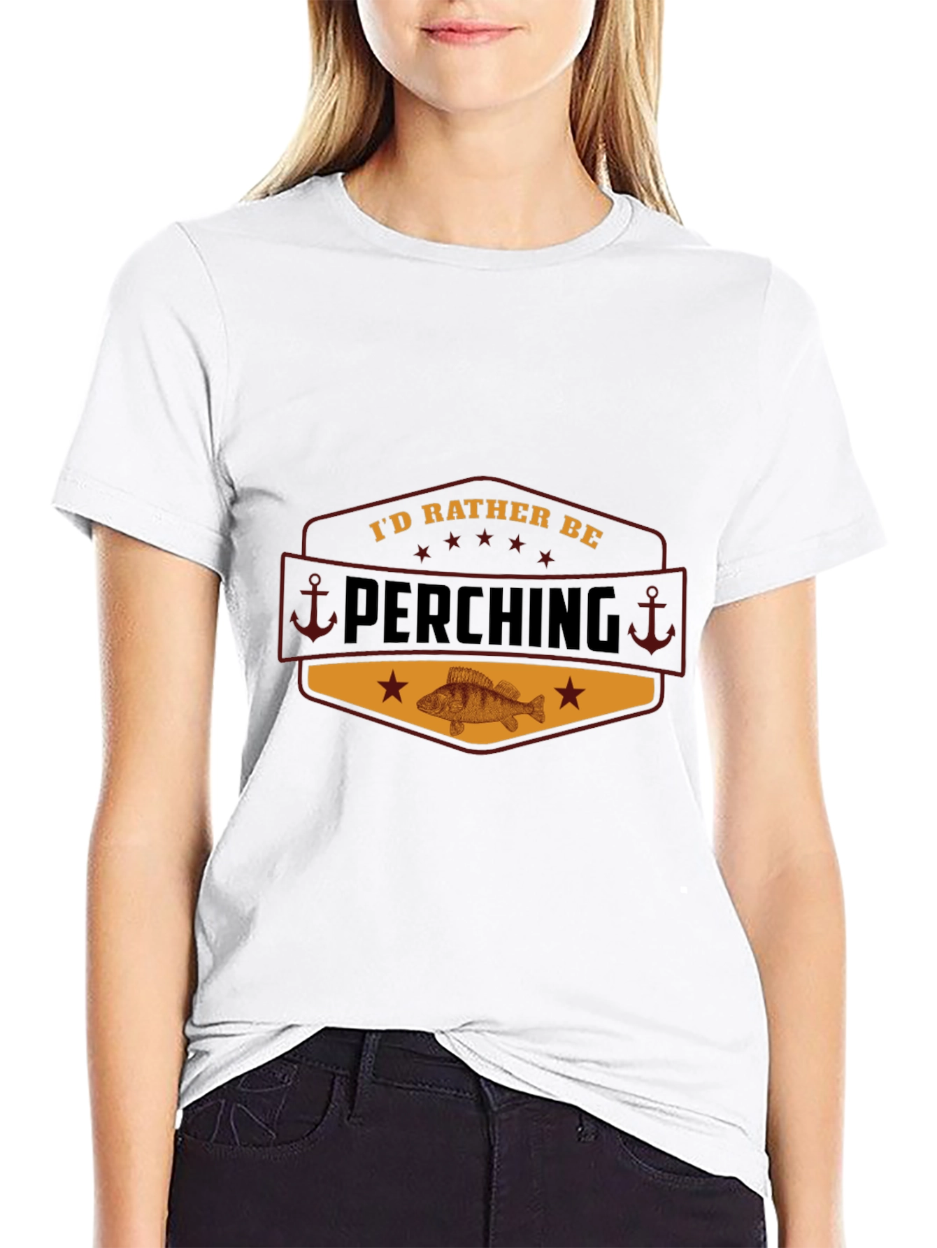 Id Rather Be Perching Black T-Shirt