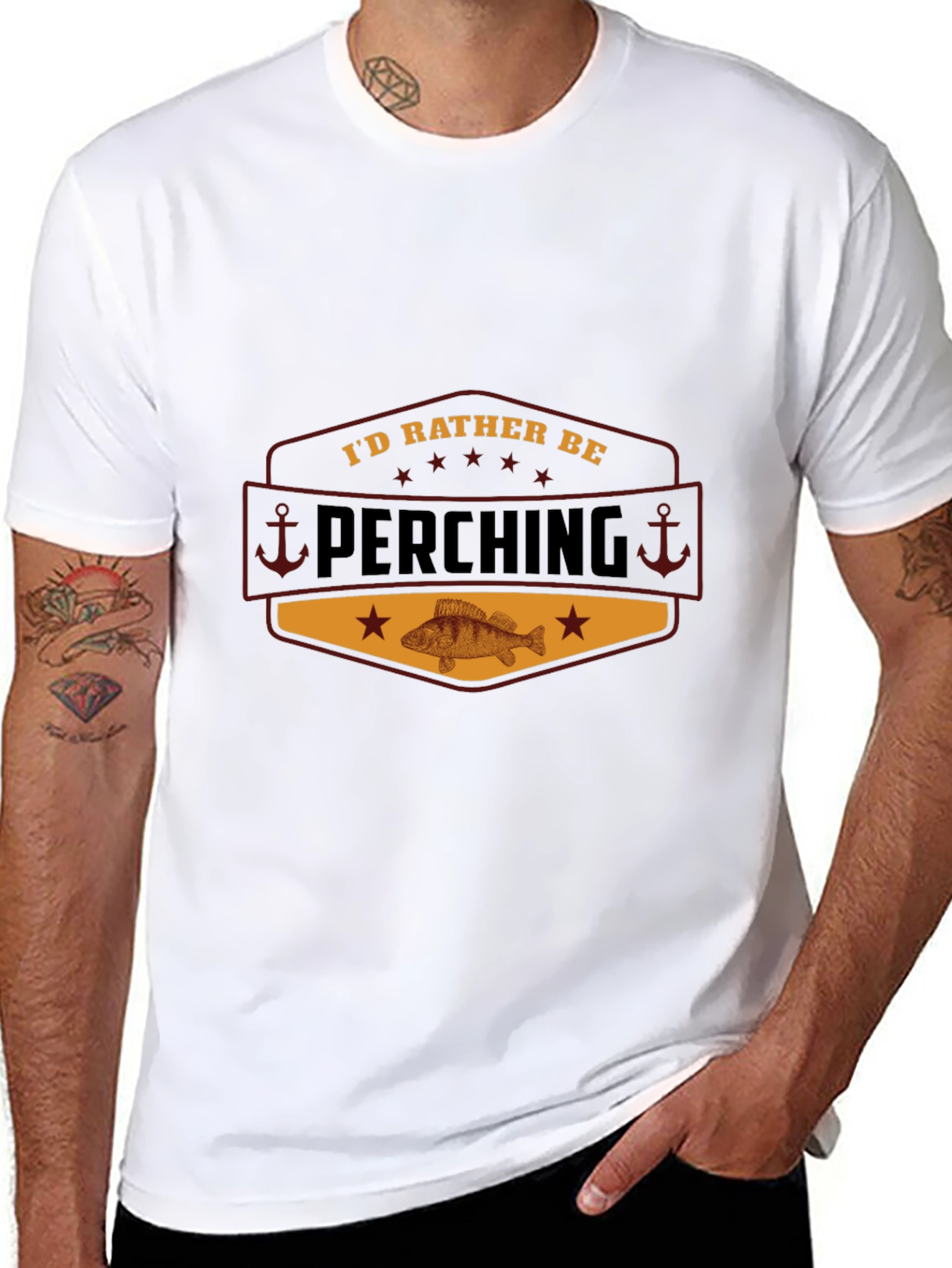 Id Rather Be Perching Black T-Shirt