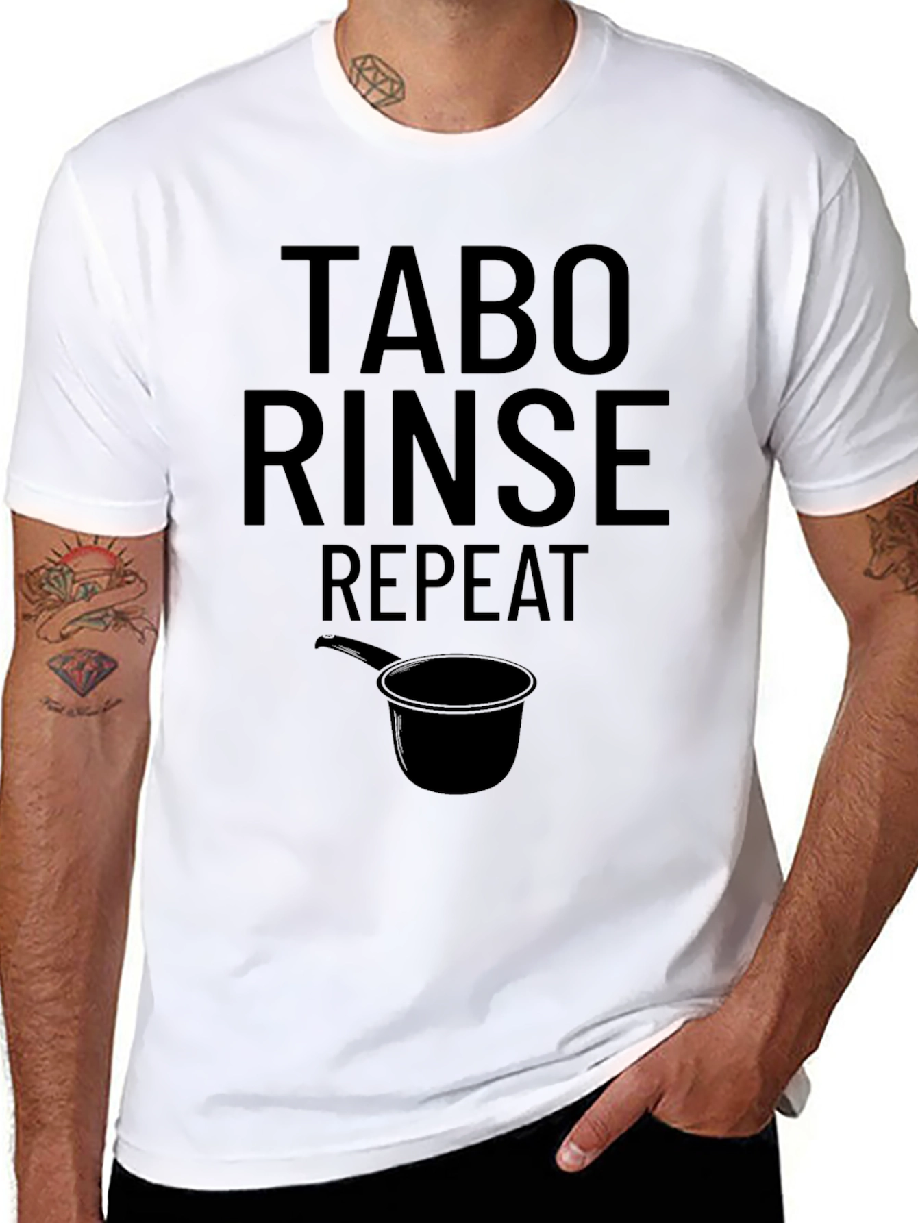 Tabo Rinse Repeat T-Shirt - Novelty Humor Tee