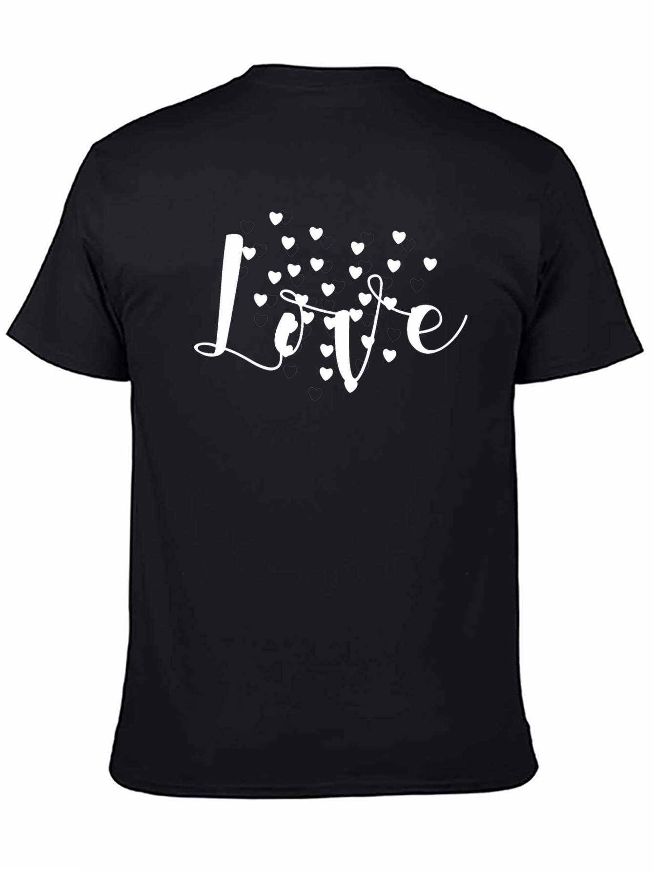 Love Heart Graphic Tee - Trendy Casual Black T-Shirt
