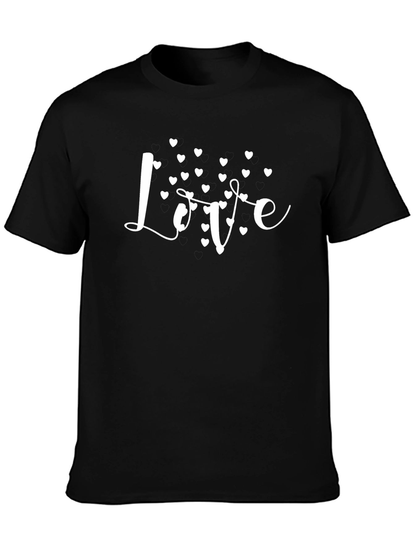 Love Heart Graphic Tee - Trendy Casual Black T-Shirt