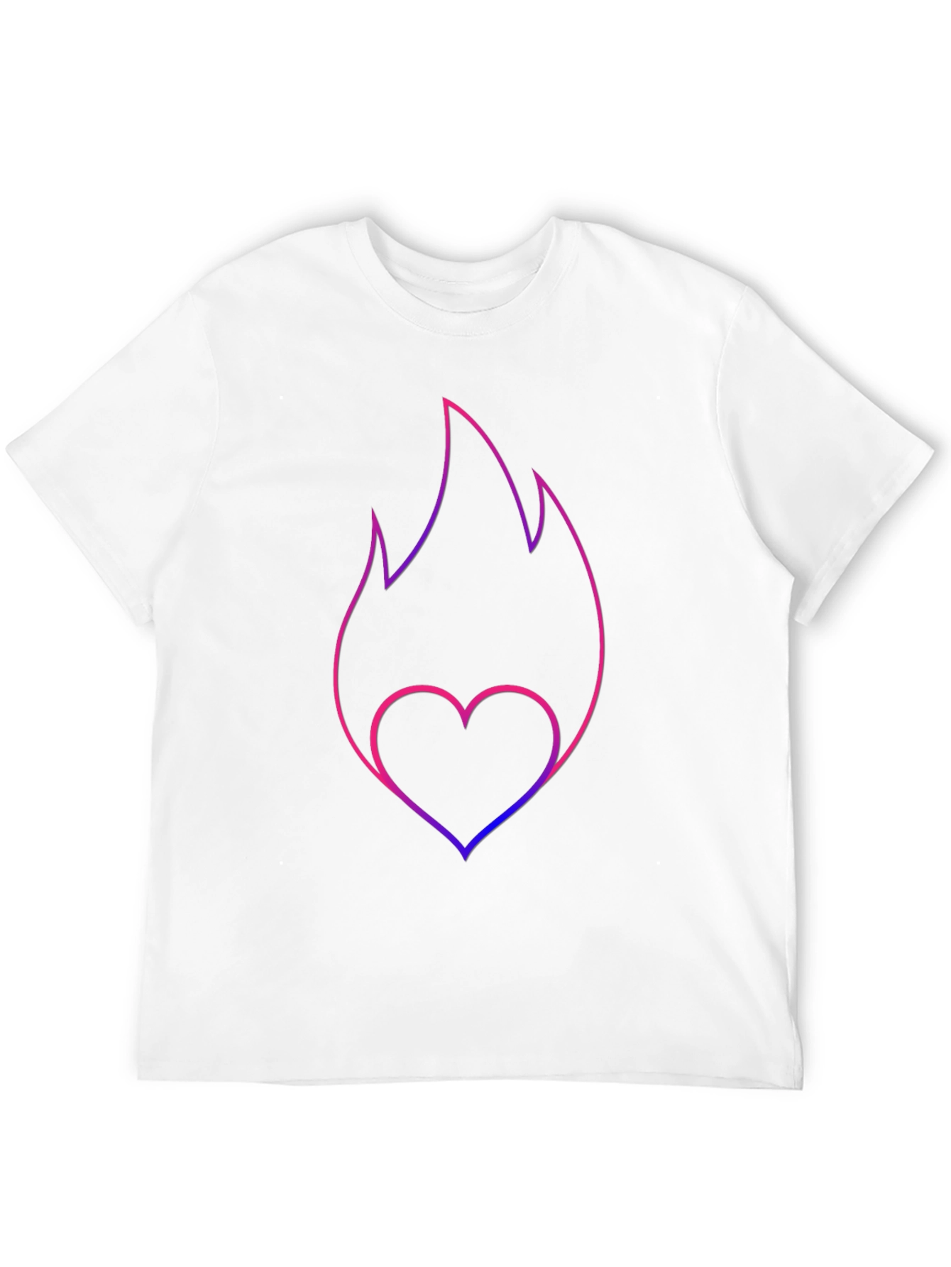 Heart Flame Graphic Tee - Black