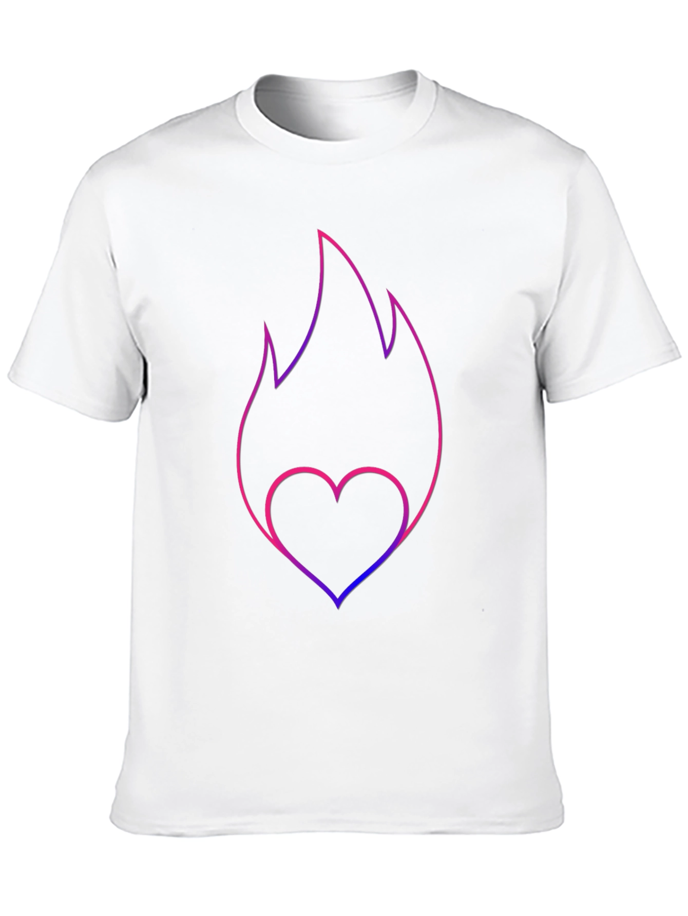 Heart Flame Graphic Tee - Black