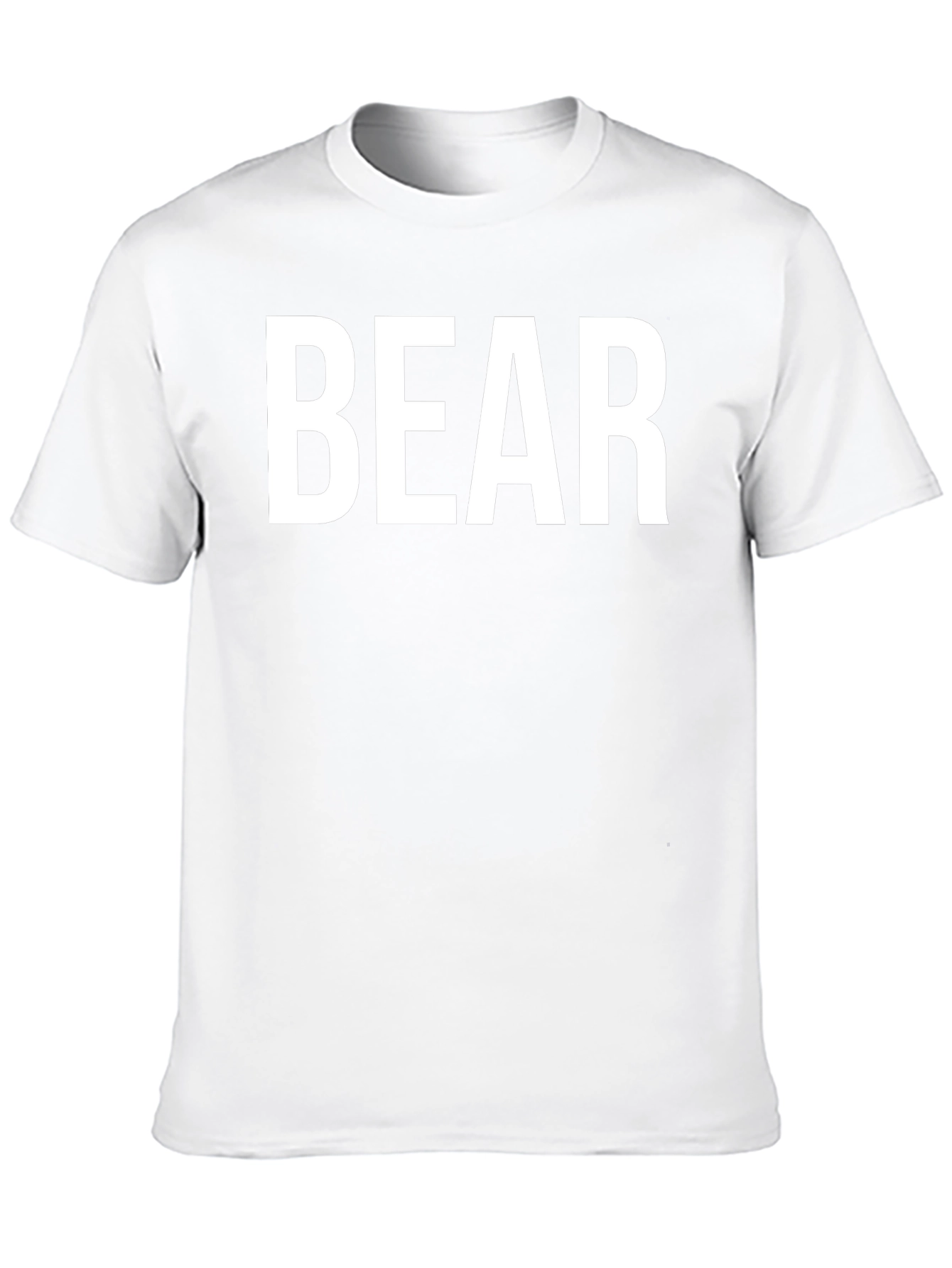 Mens BEAR Graphic Print Black T-Shirt