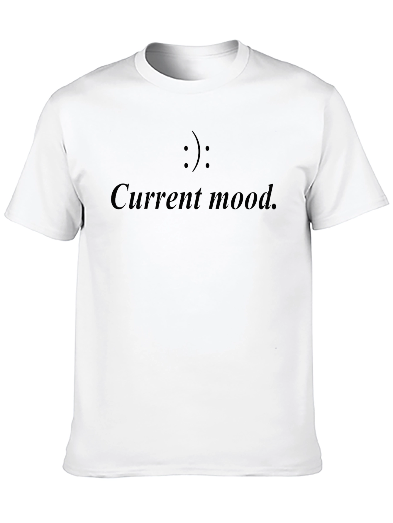 Current Mood Smiley Face Graphic T-Shirt