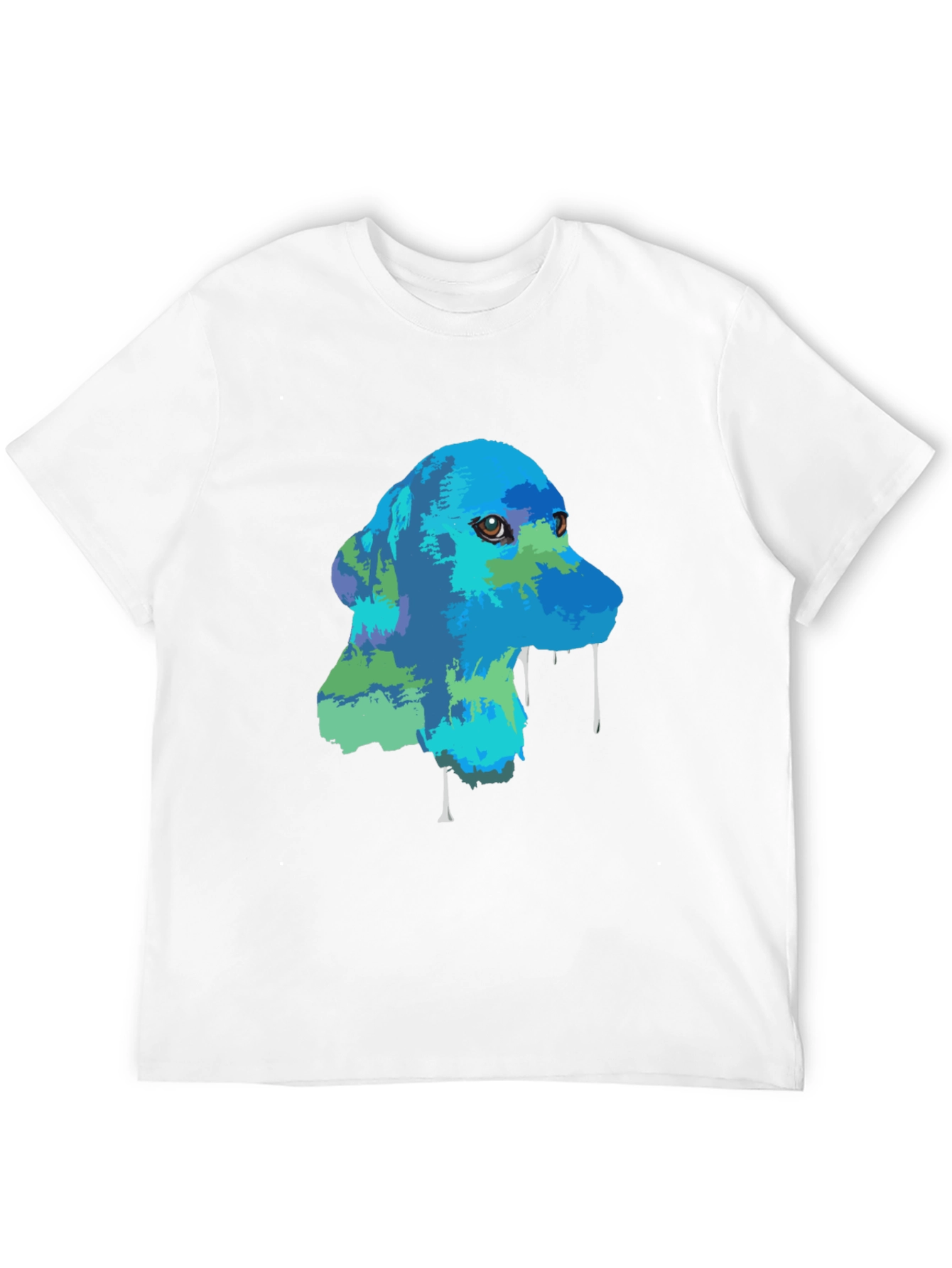 Dog Graphic T-Shirt - Artistic Design Mens Casual Wear