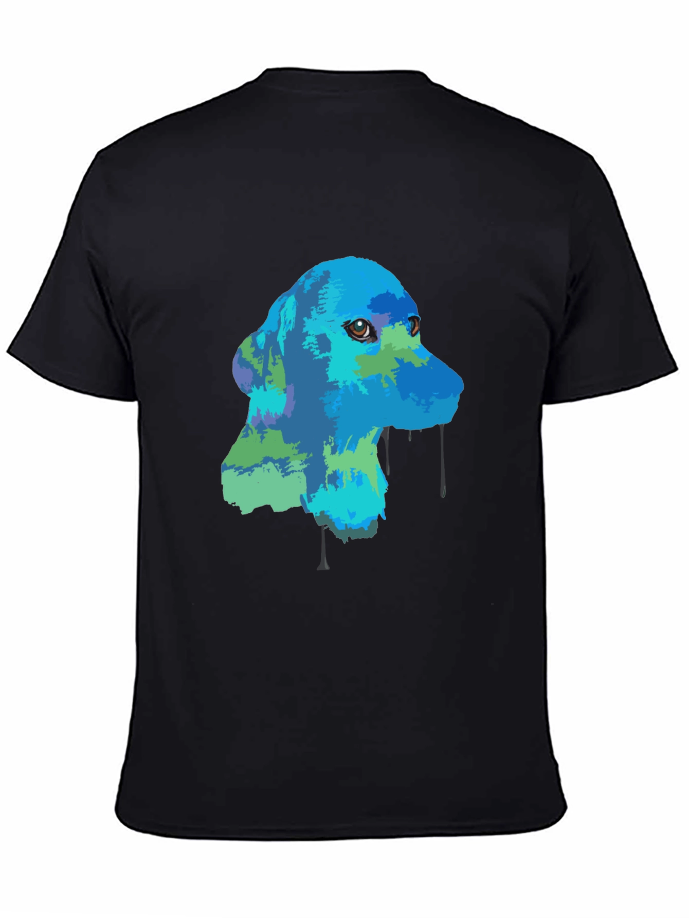 Dog Graphic T-Shirt - Artistic Design Mens Casual Wear