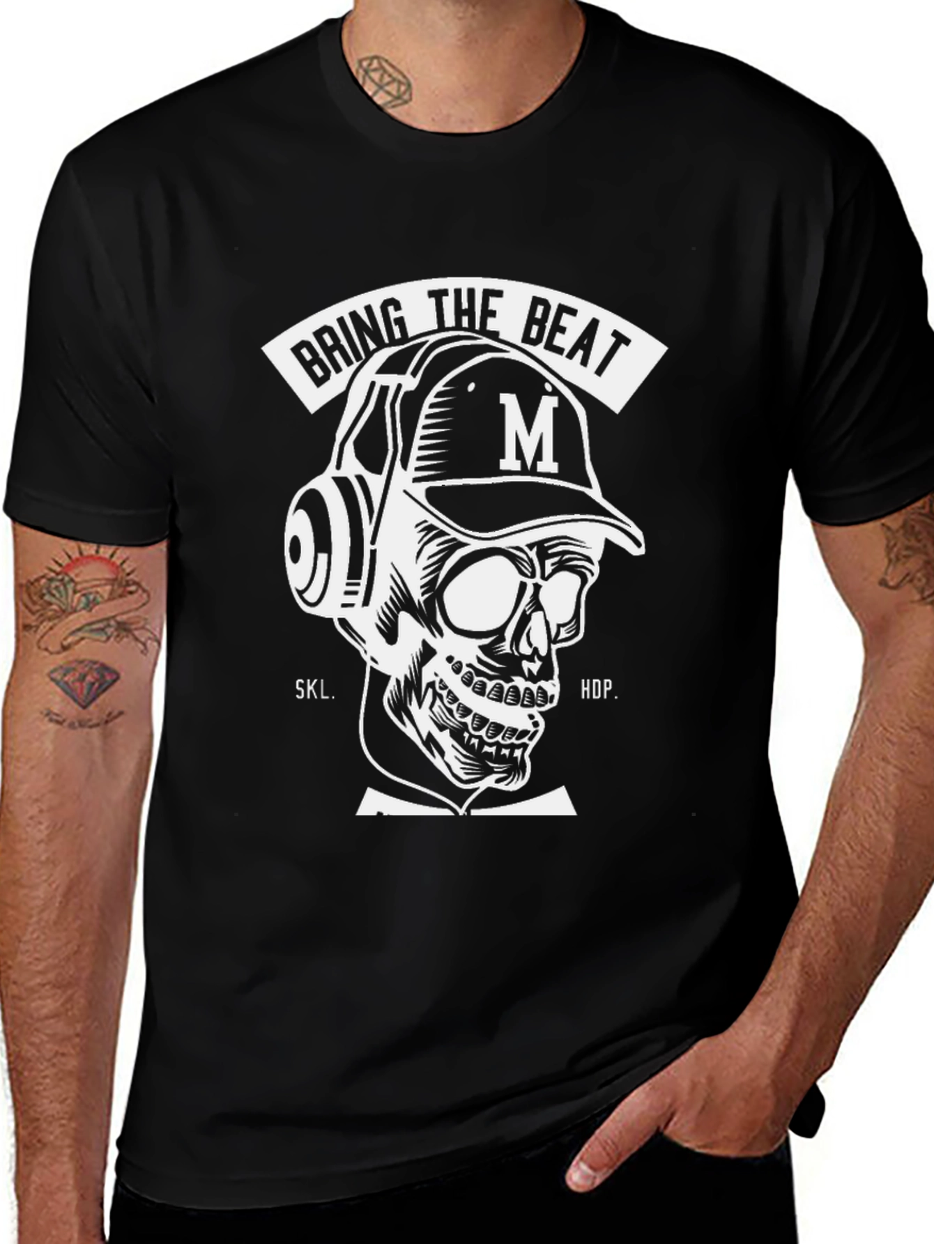 Bring the Beat Skull Graphic Tee