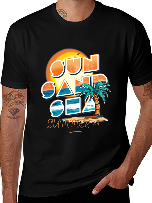 Sun Sand & Sea Graphic Tee - Summer Vacation Shirt