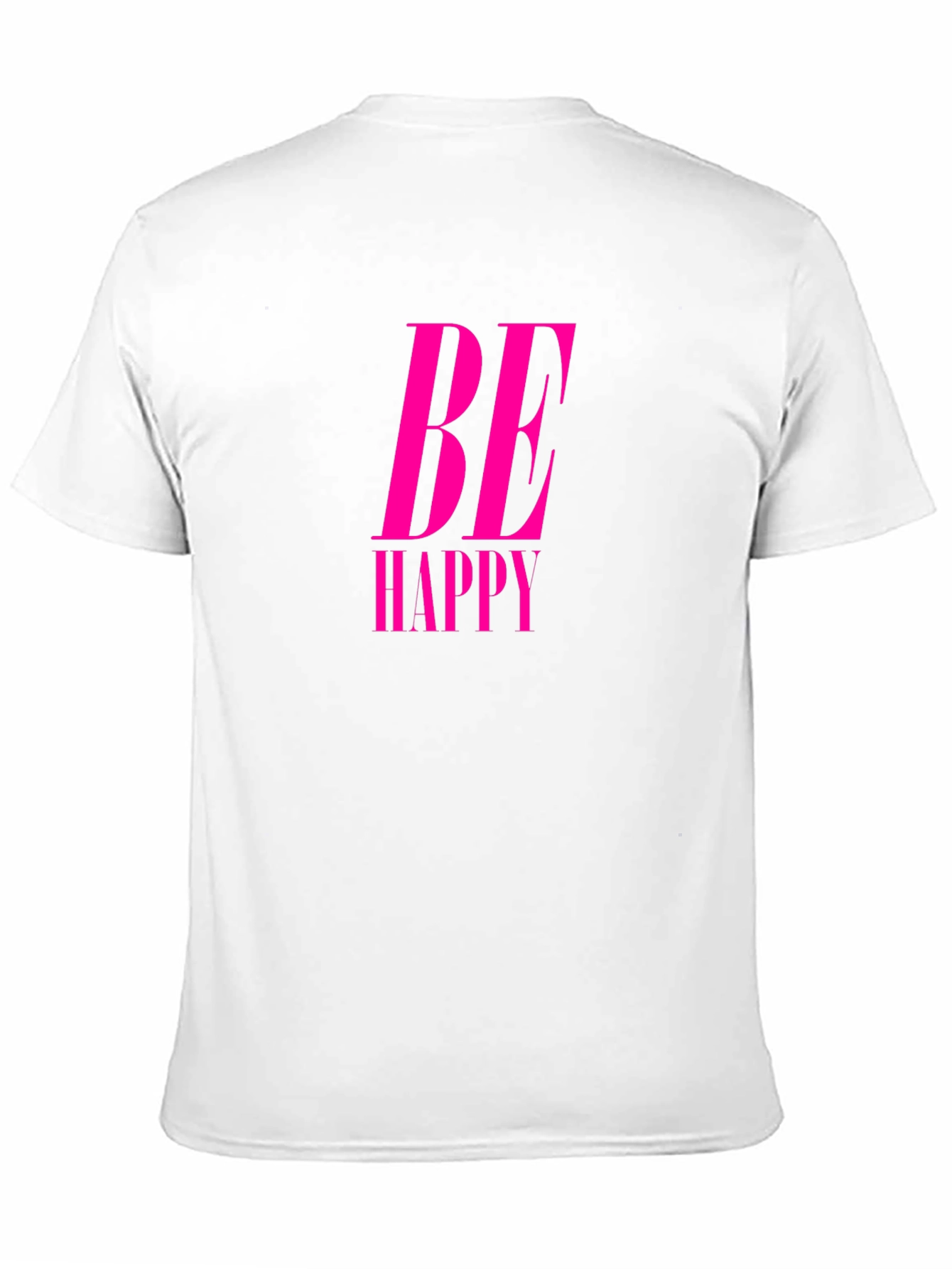 Be Happy Pink Graphic Black Tee