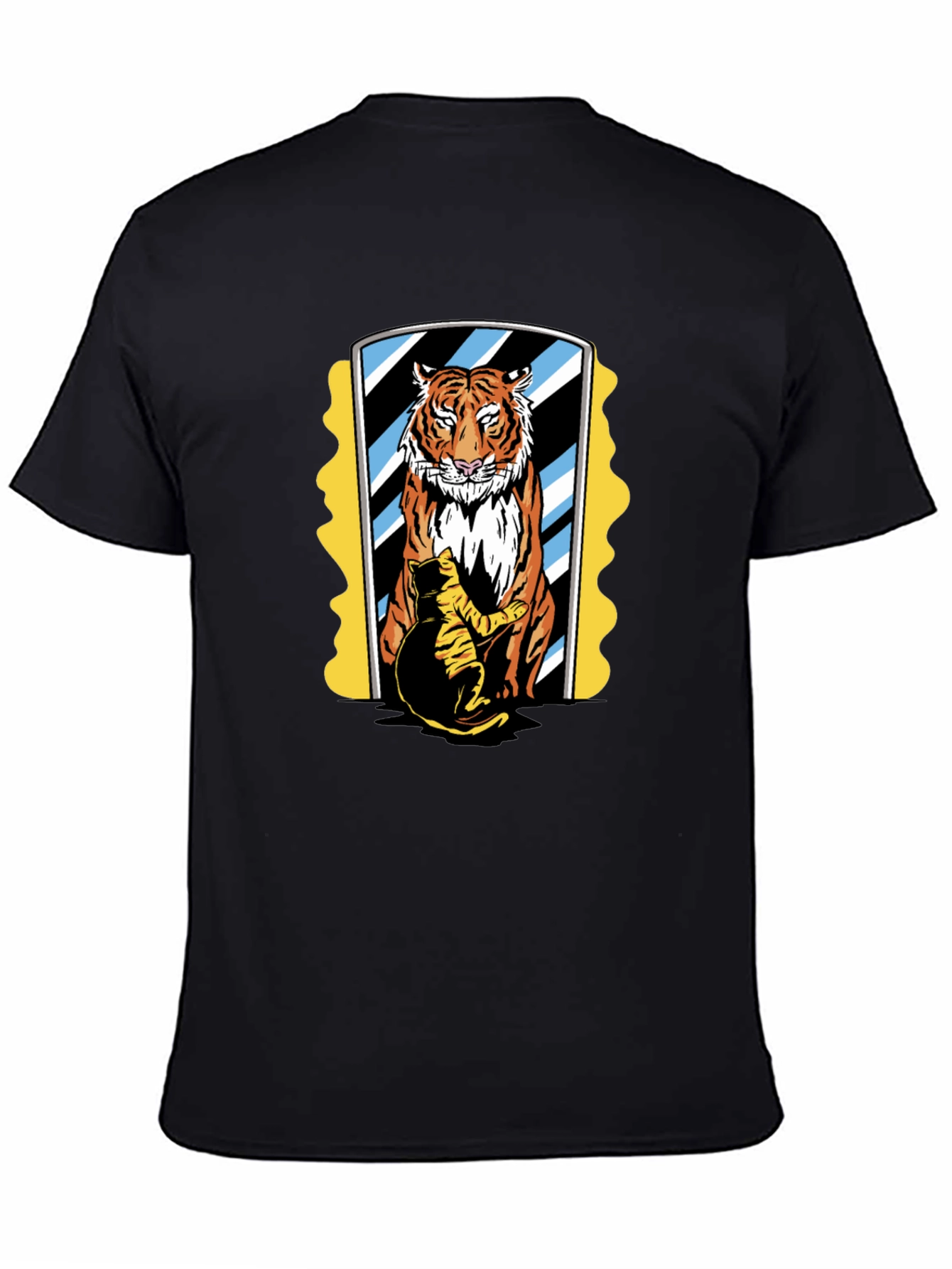 Black Cat & Tiger Mirror Graphic Tee