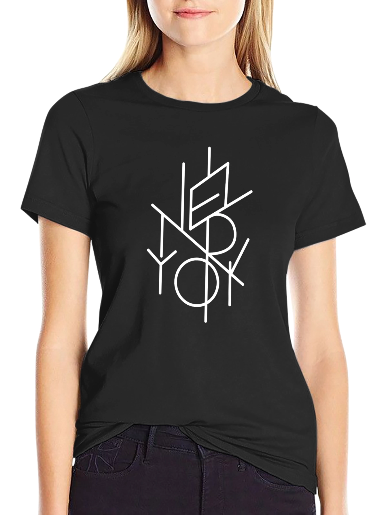 New York Geometric T-Shirt - Modern City Style