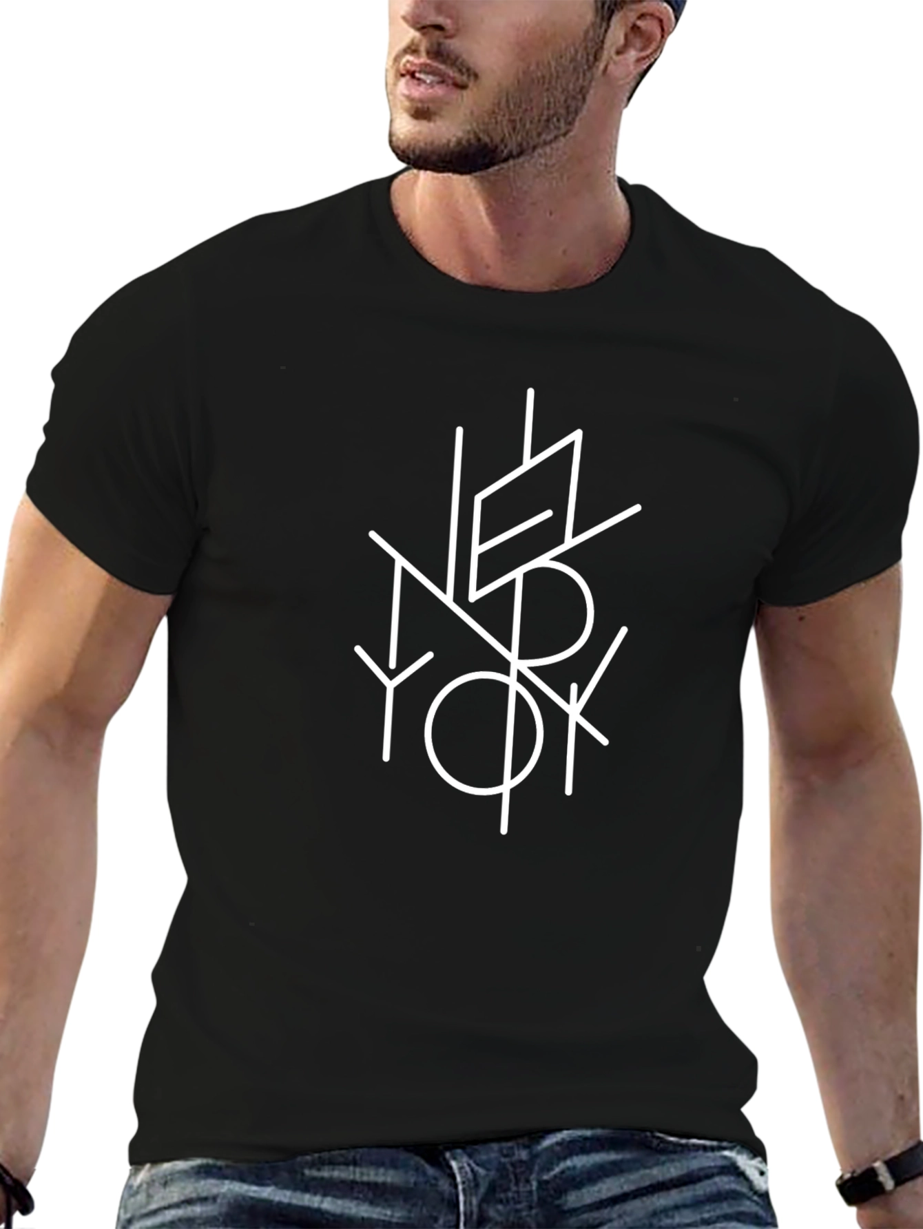 New York Geometric T-Shirt - Modern City Style